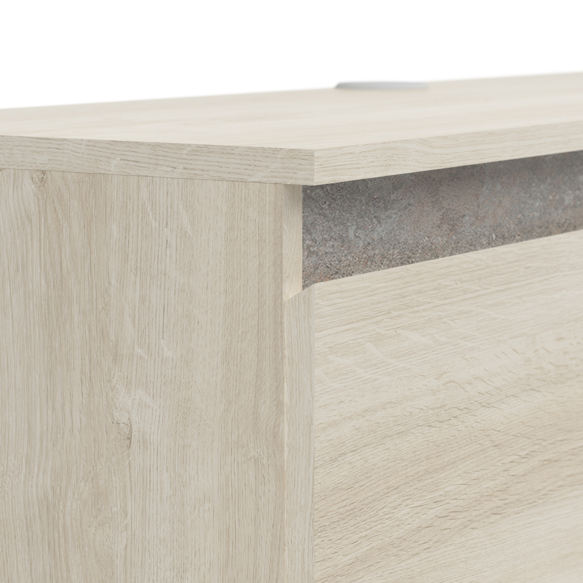 3-teiliges Wohnwand-Set - Karlstad Eiche - Albus grau - 230 cm