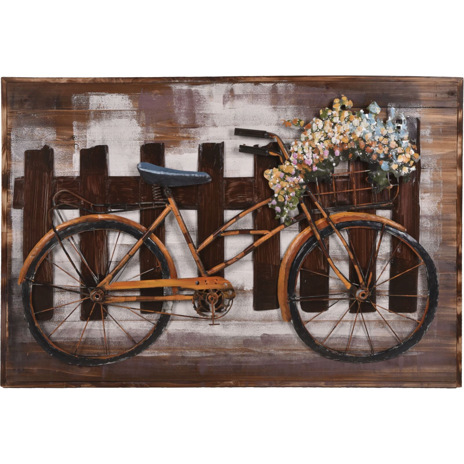 3D-Effekt Metallbild FAHRRAD - 120x80 cm