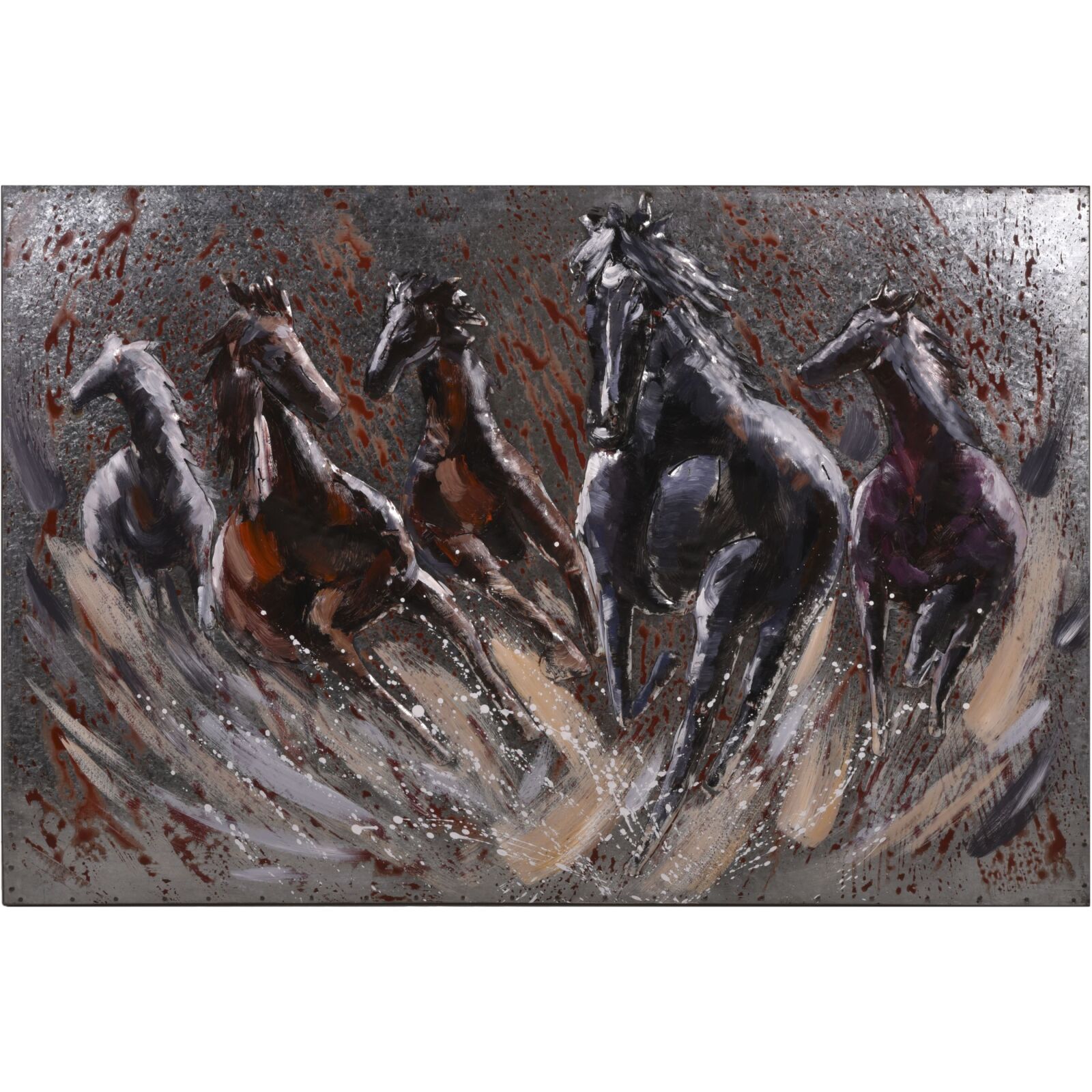 3D-Effekt Metallbild FURY - 120x80 cm
