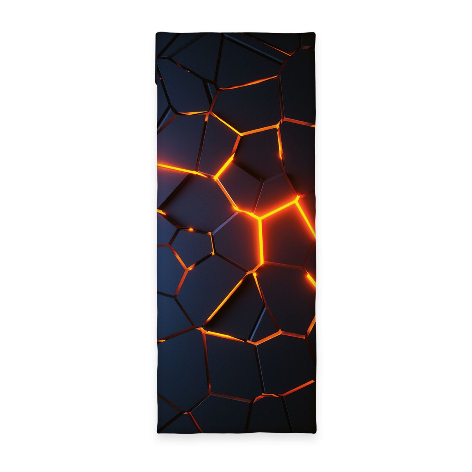 3D Lava Fitness-Tuch mit Flap - schwarz-rot - 50x110 cm