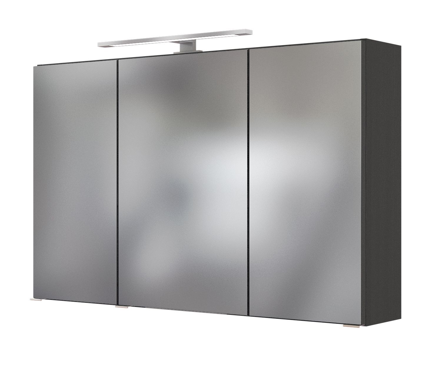 3D-Spiegelschrank AREZZO - graphitgrau - 100 cm