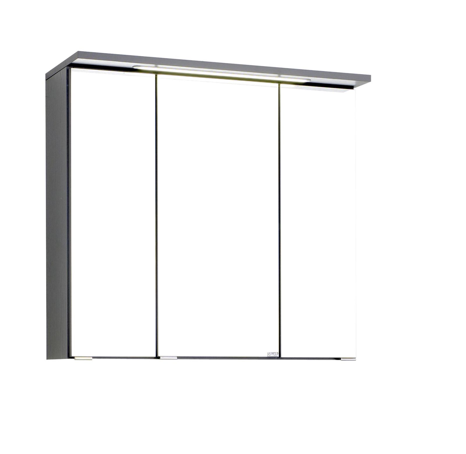3D-Spiegelschrank BOLOGNA - grafitgrau - 70 cm breit