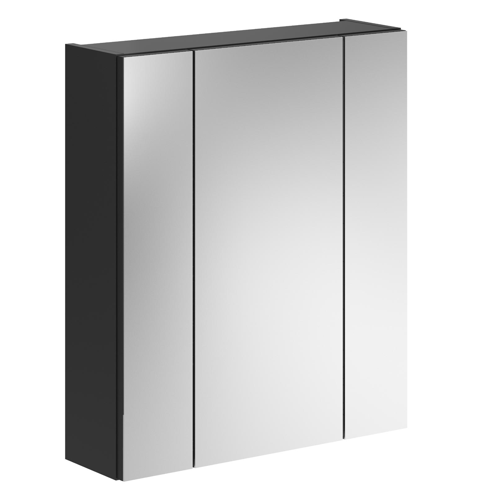 3D-Spiegelschrank LINUS - schwarz Hochglanz - 60 cm