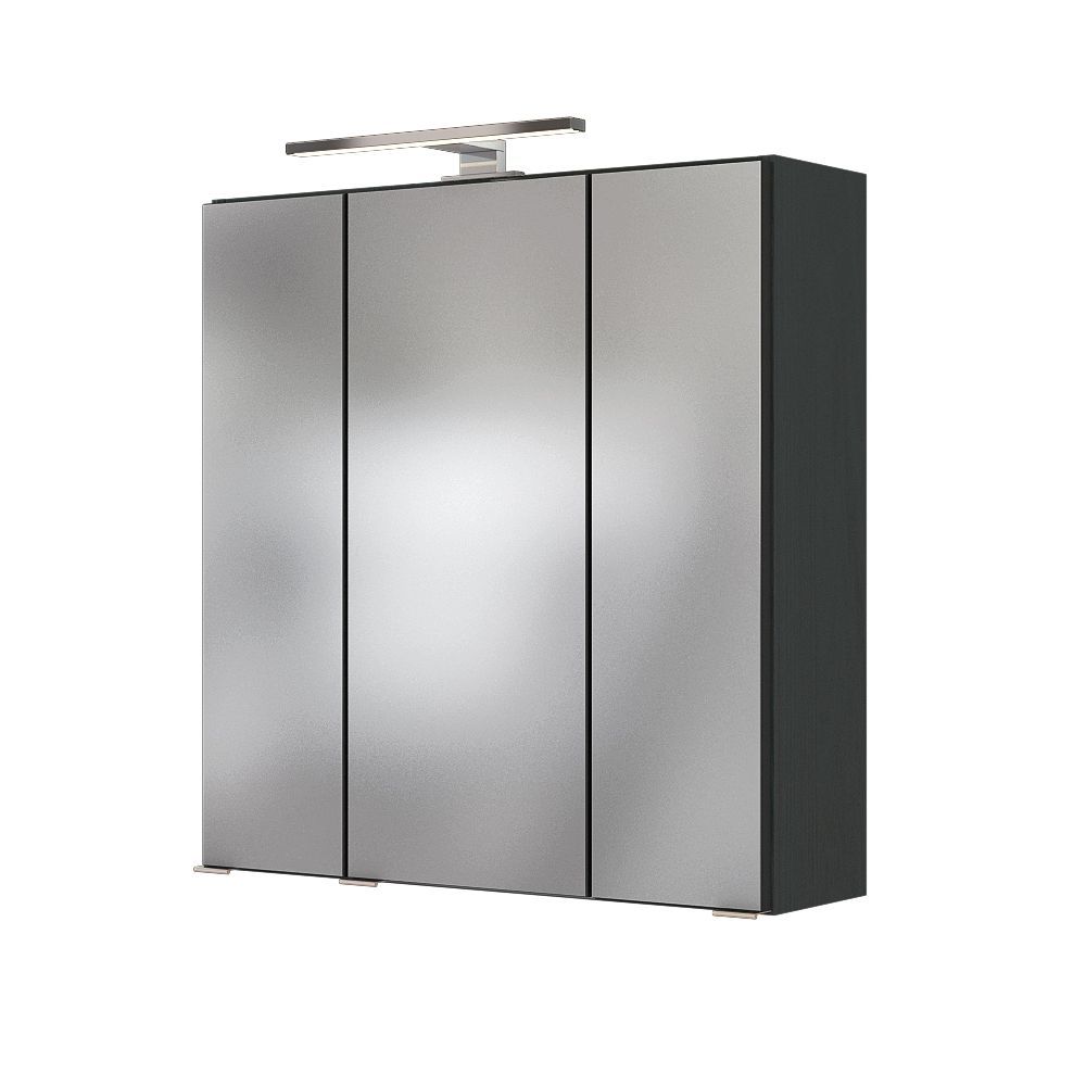 3D-Spiegelschrank LUCCA - grafitgrau - 60 cm breit