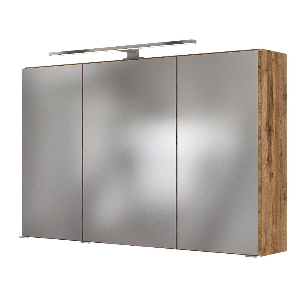 3D-Spiegelschrank LUCCA - Wotaneiche - 100 cm breit