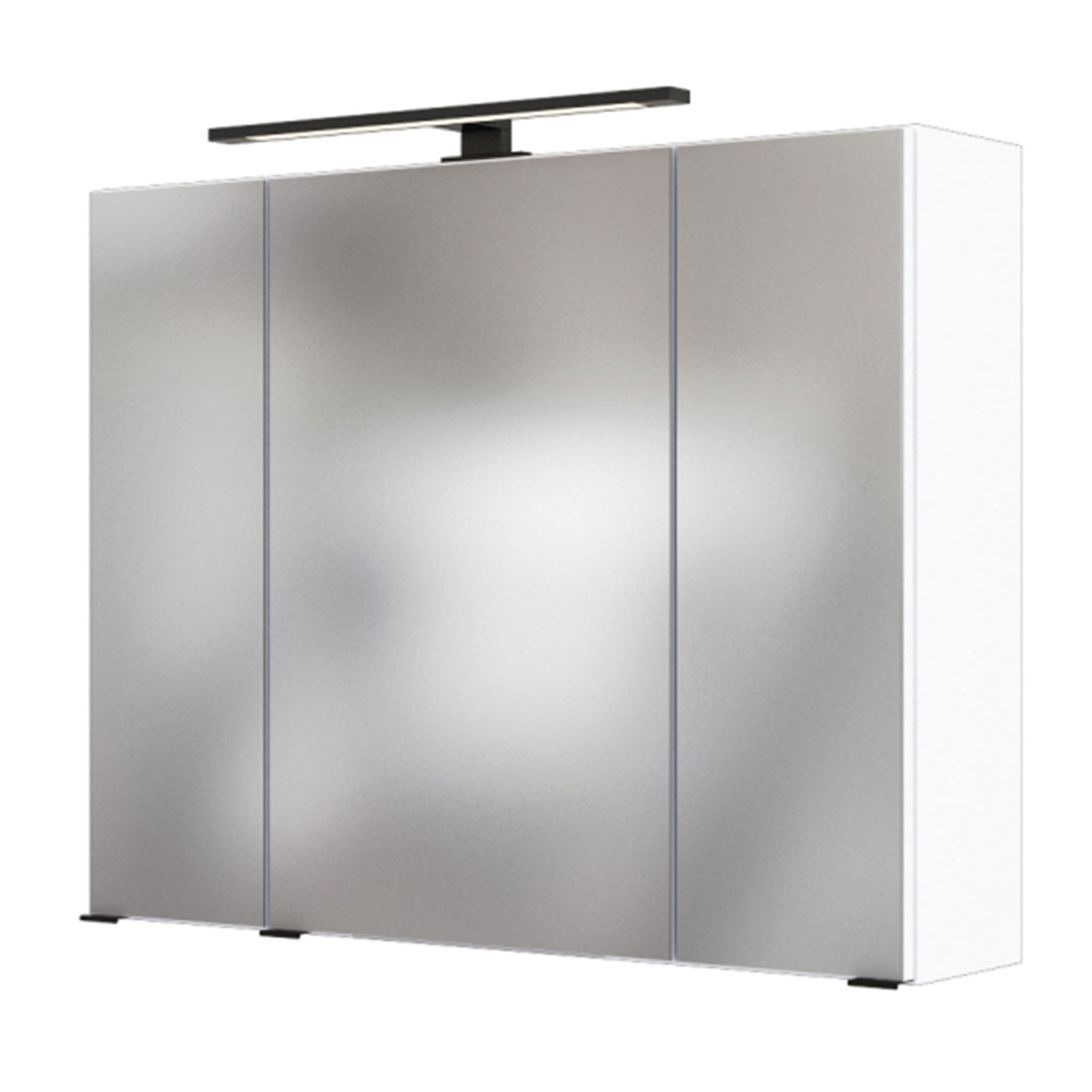 3D-Spiegelschrank LUZERN - weiß - 80 cm breit