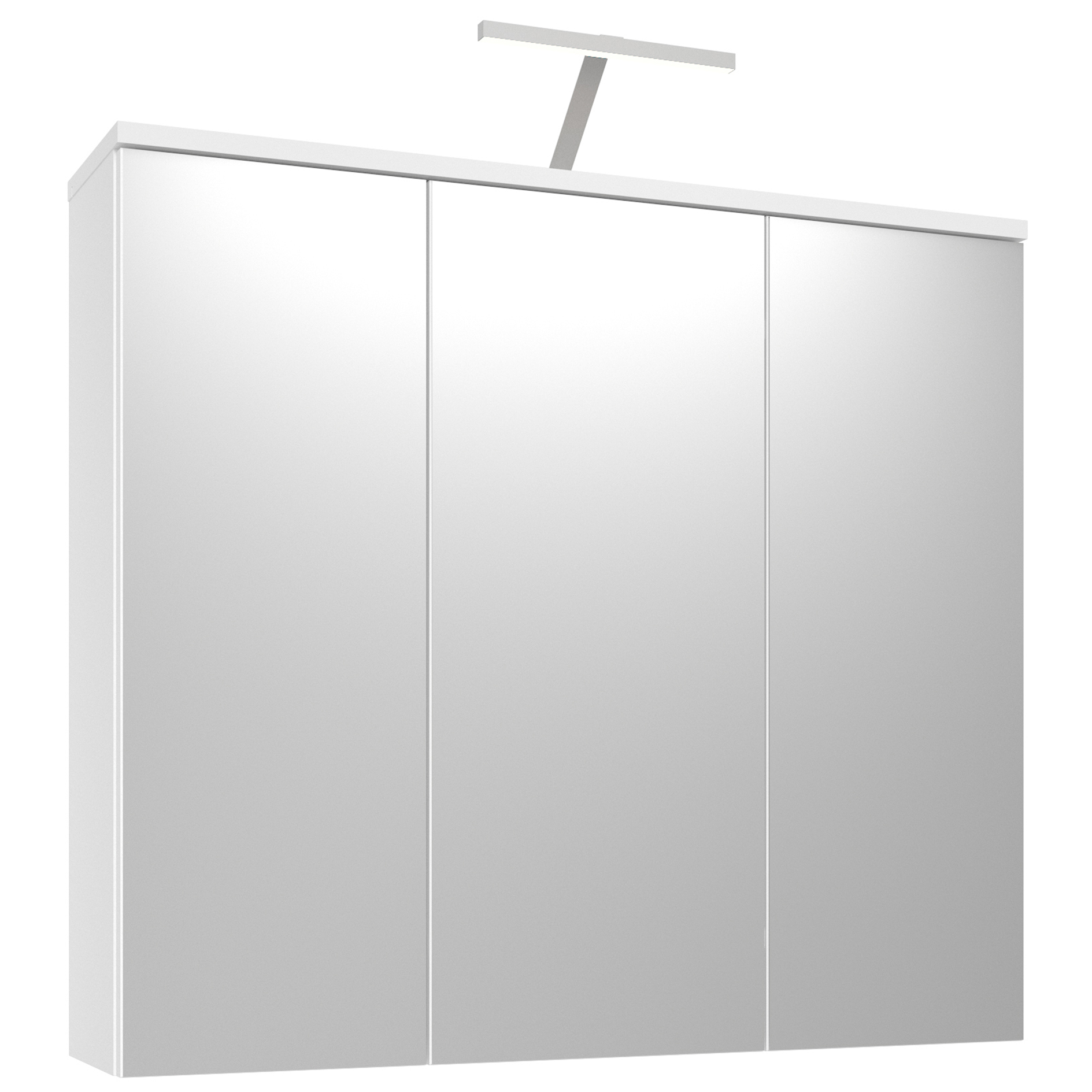 3D-Spiegelschrank - weiß - mit LED-Beleuchtung