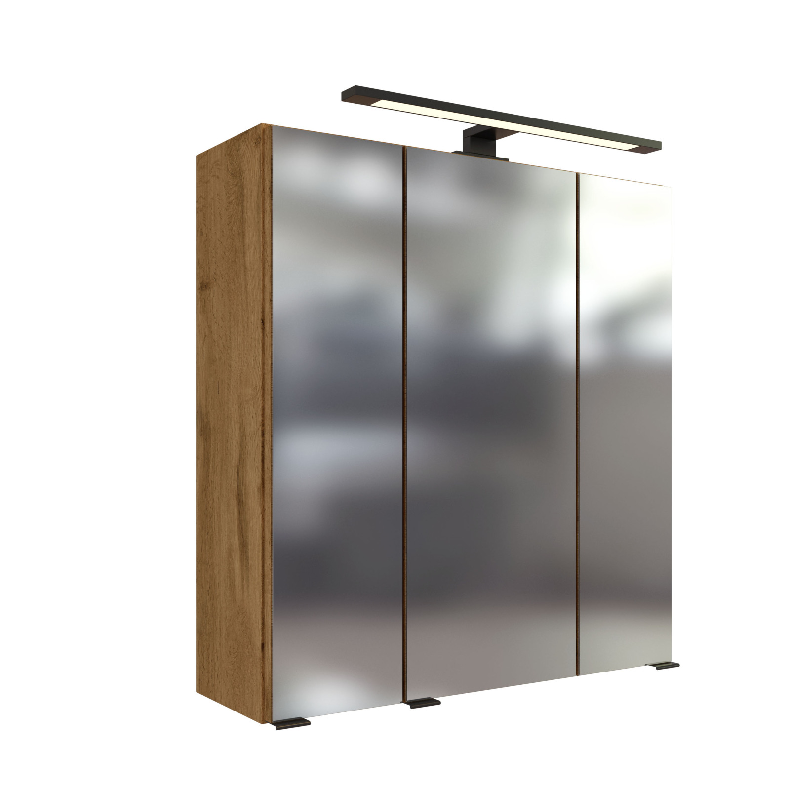 3D-Spiegelschrank - Wotaneiche - 60 cm