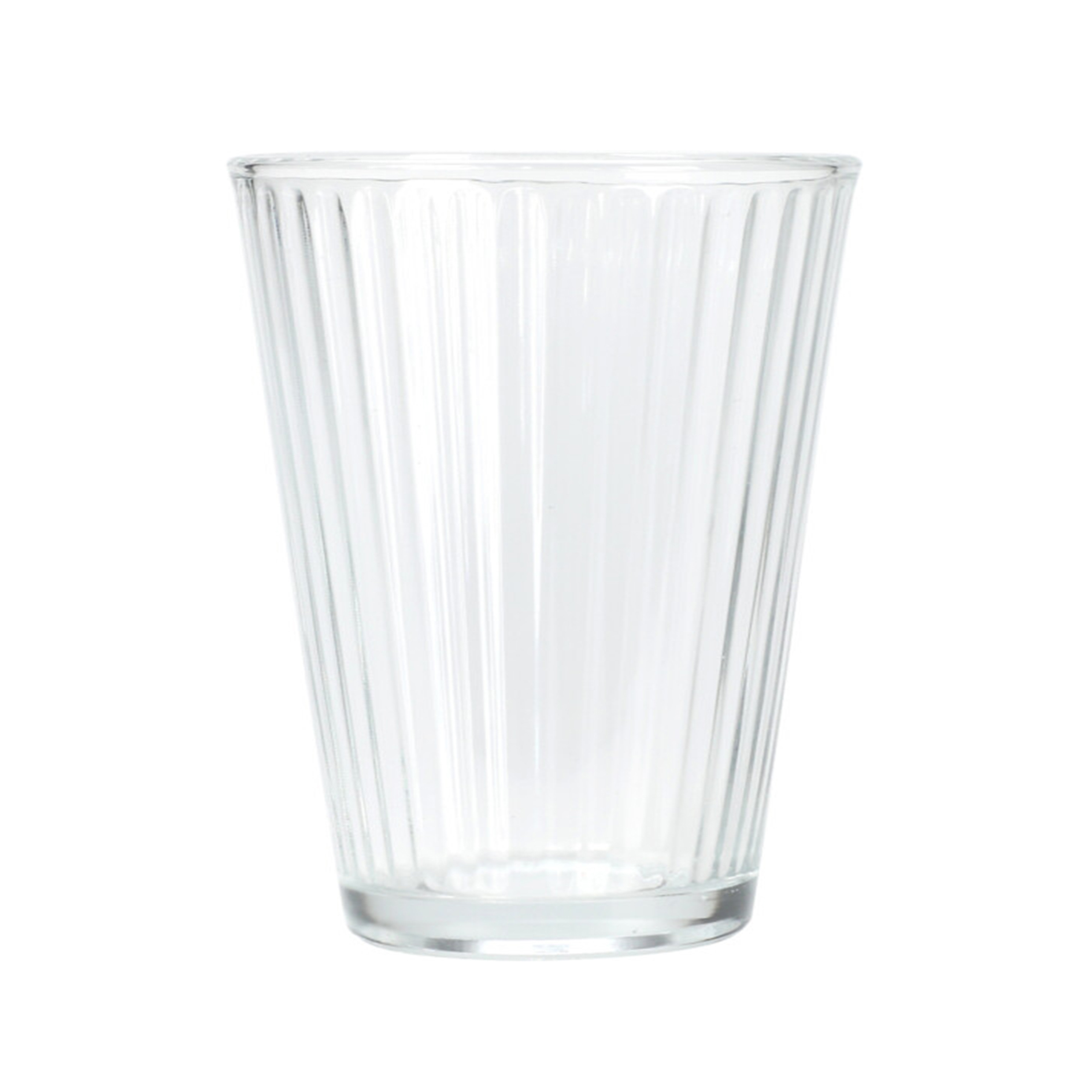 3er-Set Trinkgläser - Rillen - 230 ml
