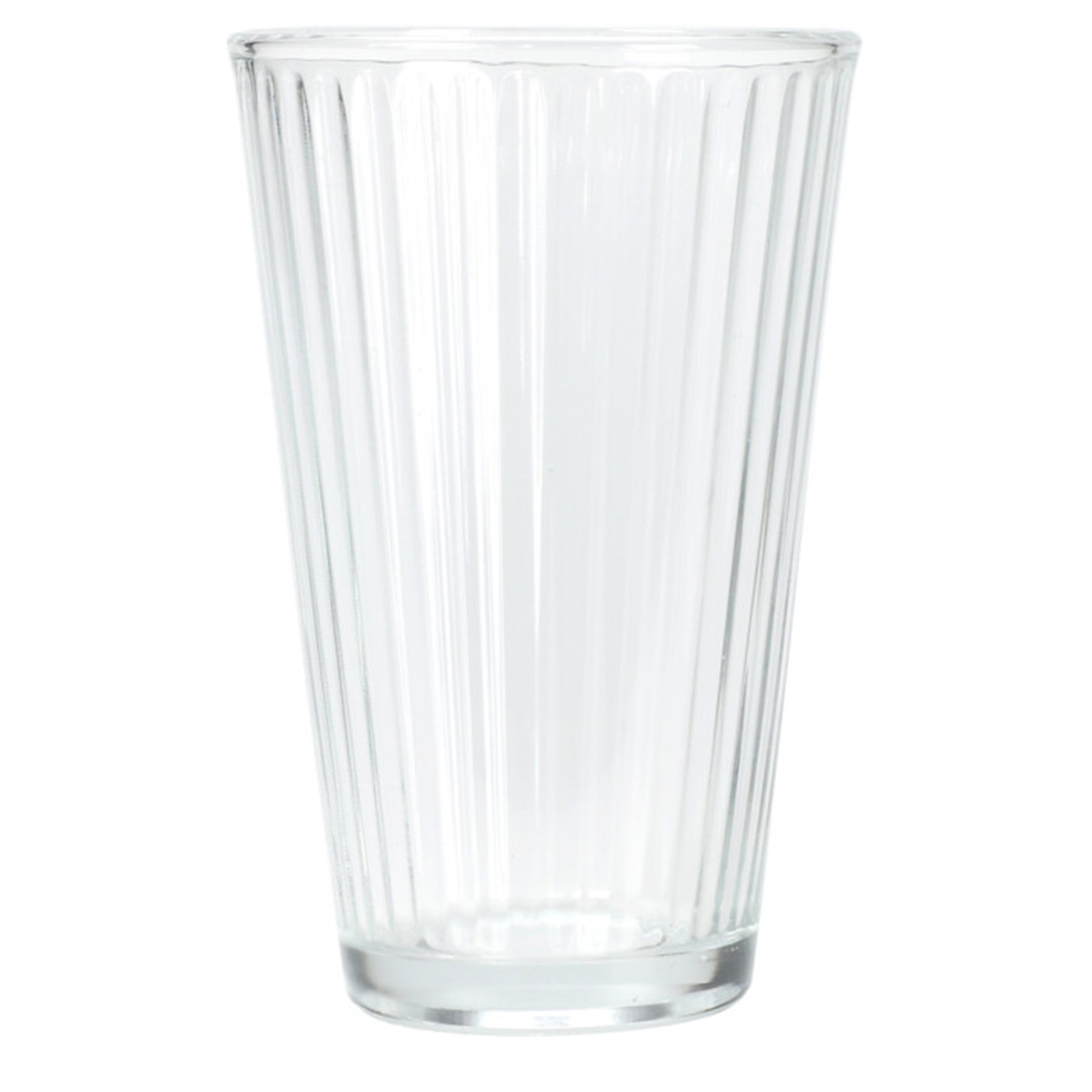 3er-Set Trinkgläser - Rillen - 300 ml