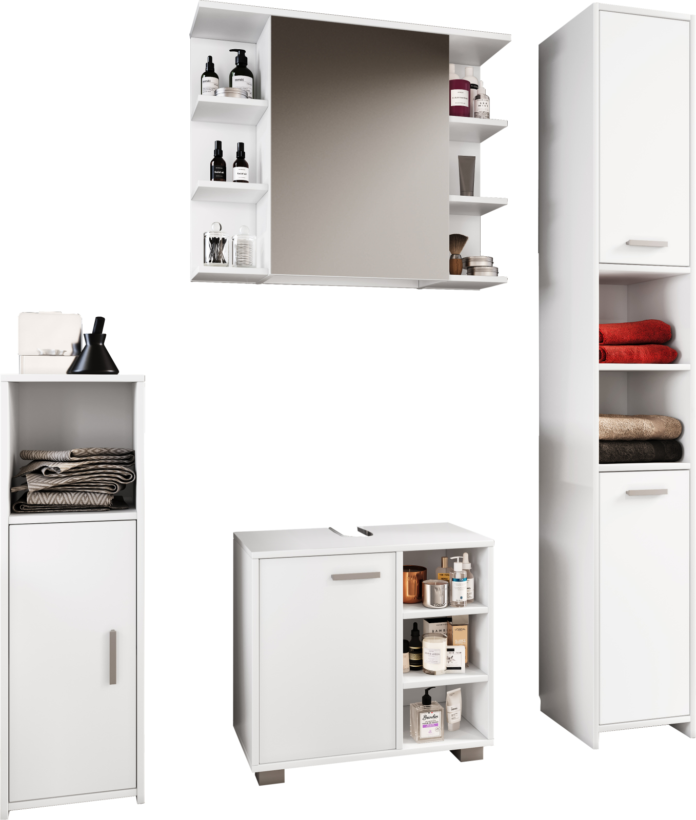 4-teiliges Badmöbel-Set ZALO I - weiß
