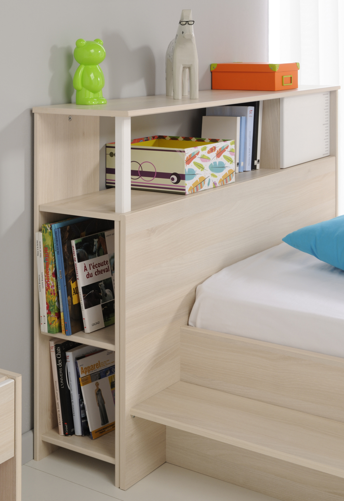 4-teiliges Jugendzimmer CHARLY 11 - Akazie-weiß - mit Schreibtisch