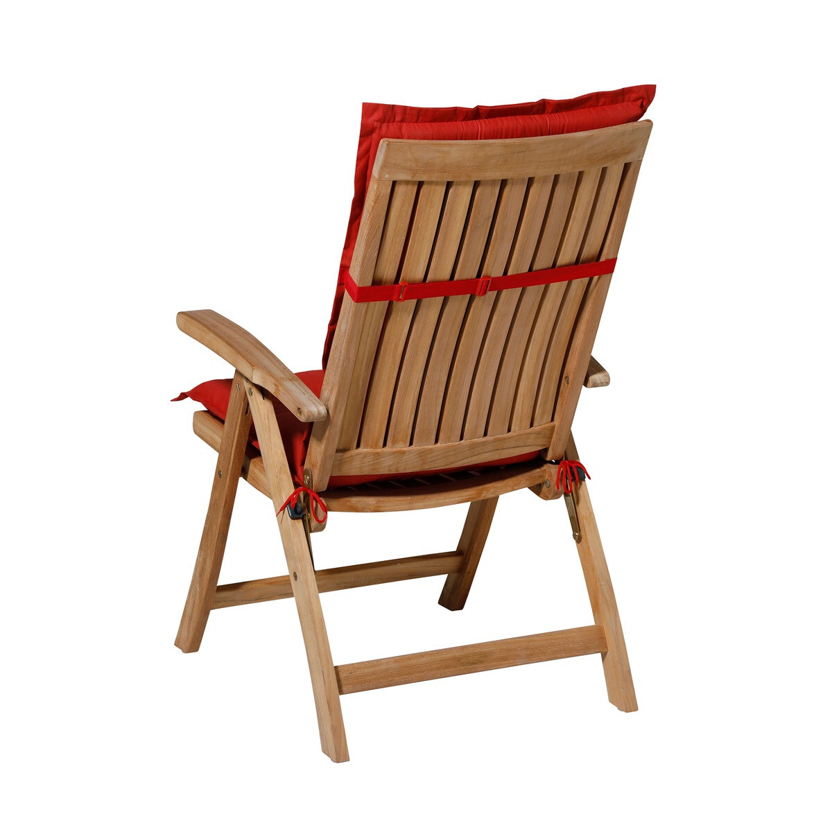 4-teiliges Niedriglehner-Auflage-Set BASIC - rot - 50x105 cm
