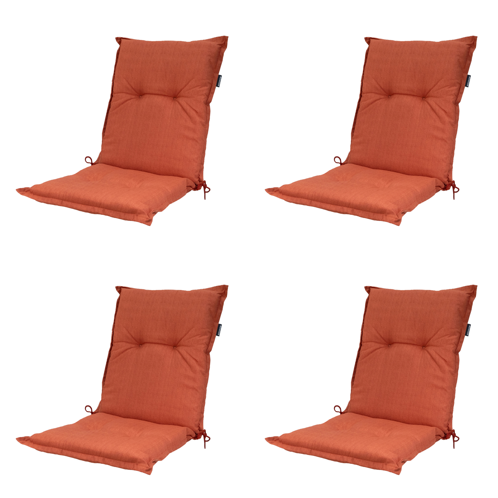 4-teiliges Niedriglehner-Auflage-Set BASIC - terra - 50x105 cm