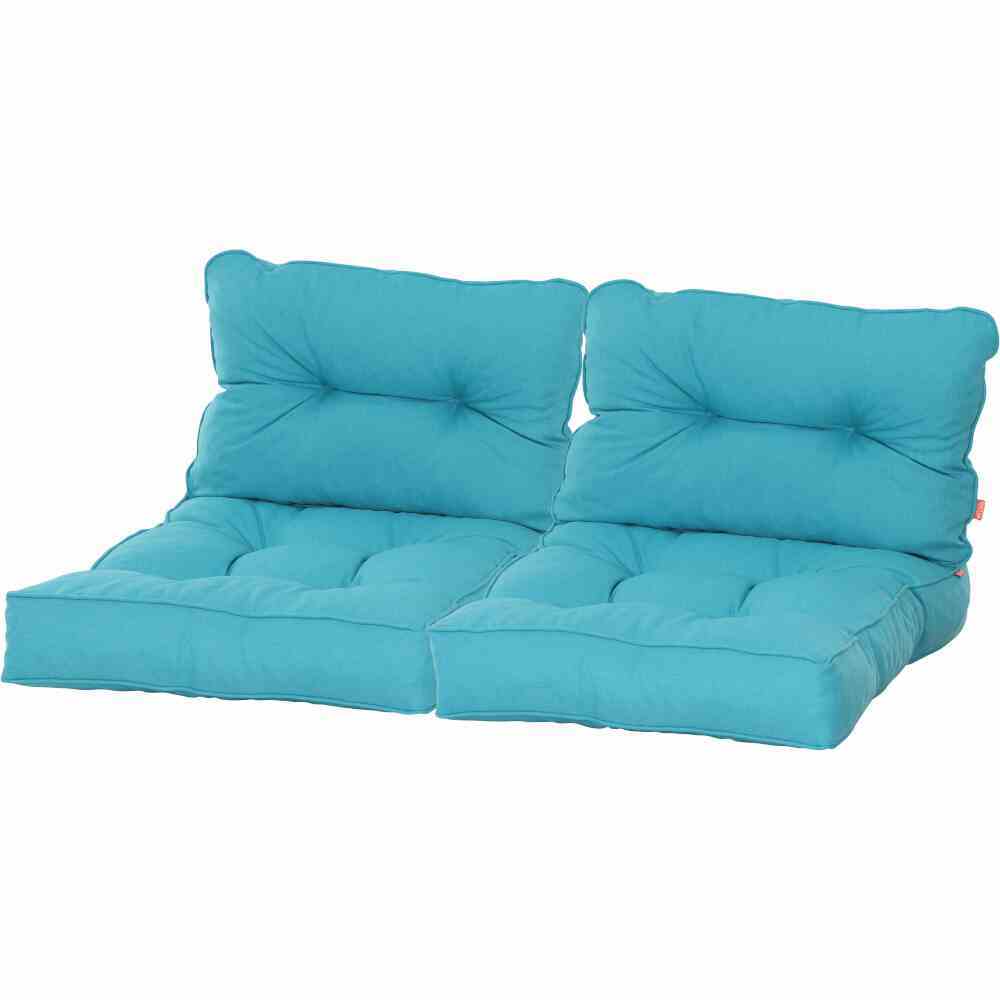 4-teiliges Palettenkissen-Set ALMAAZ - aqua