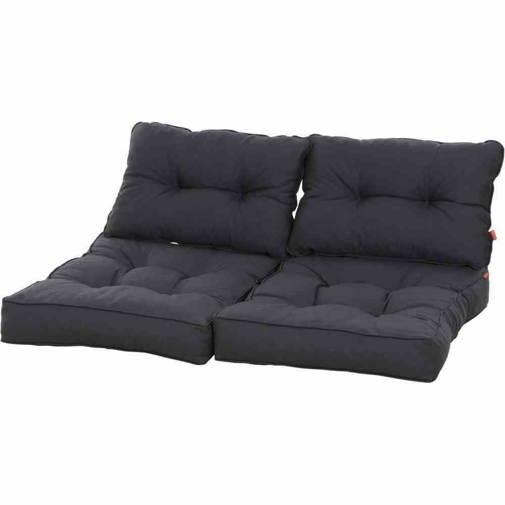 4-teiliges Palettenkissen-Set ALMAAZ - grau