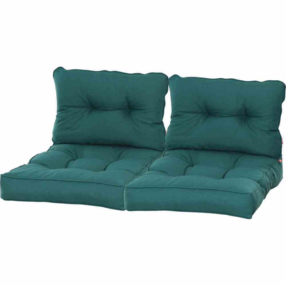 4-teiliges Palettenkissen-Set ALMAAZ - smaragd