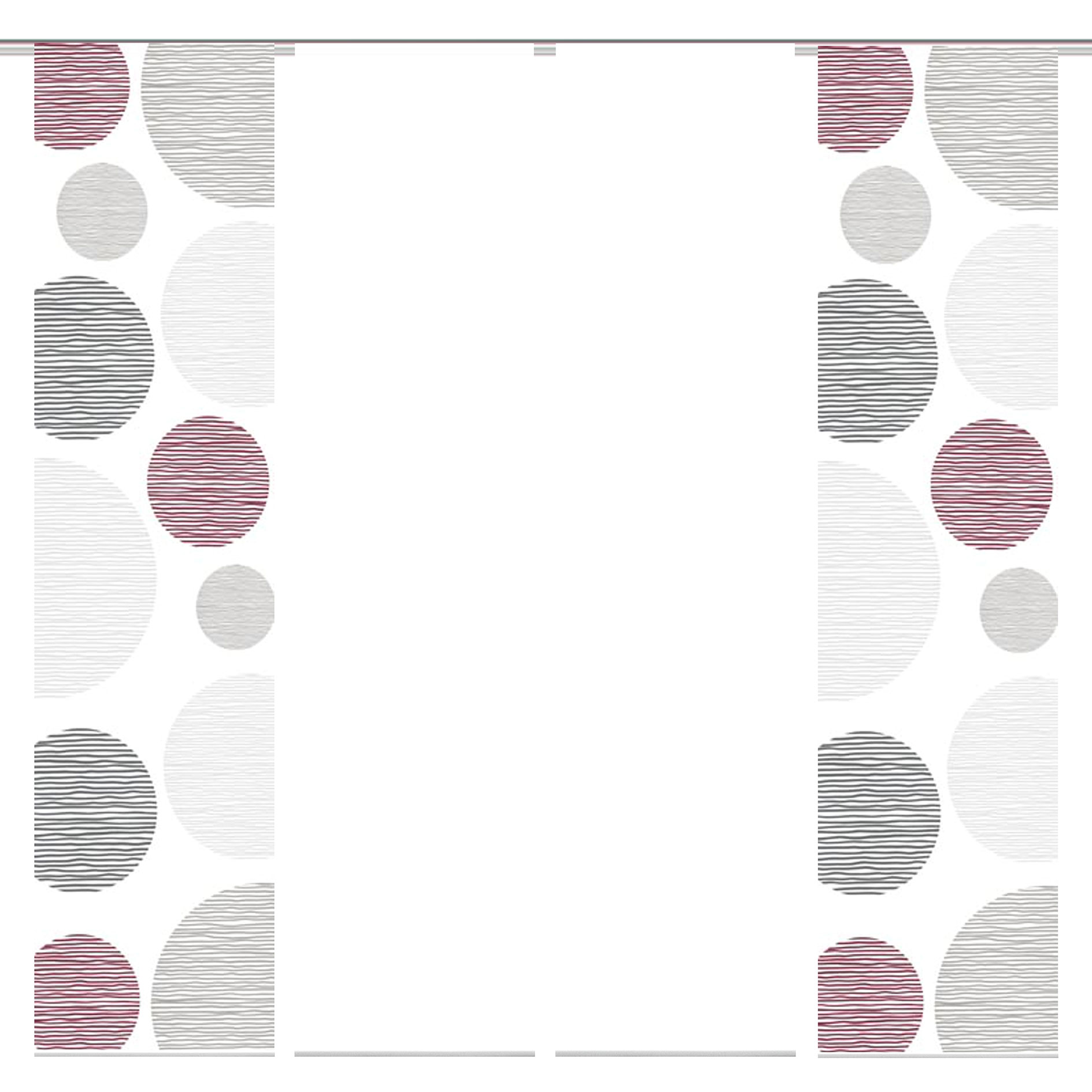 4-teiliges Schiebevorhang-Set BORDEN - bordeaux - je 60x245 cm