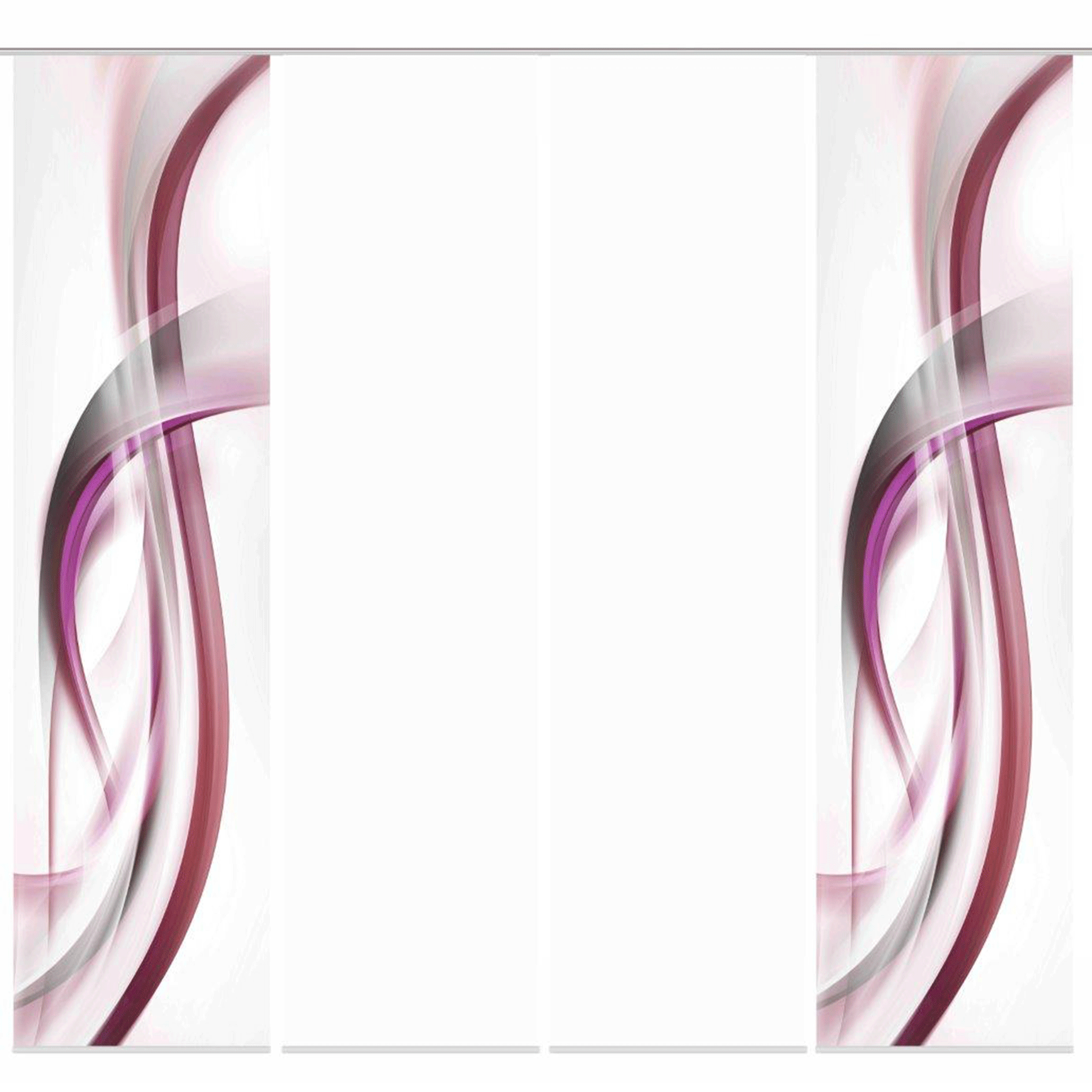 4-teiliges Schiebevorhang-Set FALA - beere - je 60x245 cm
