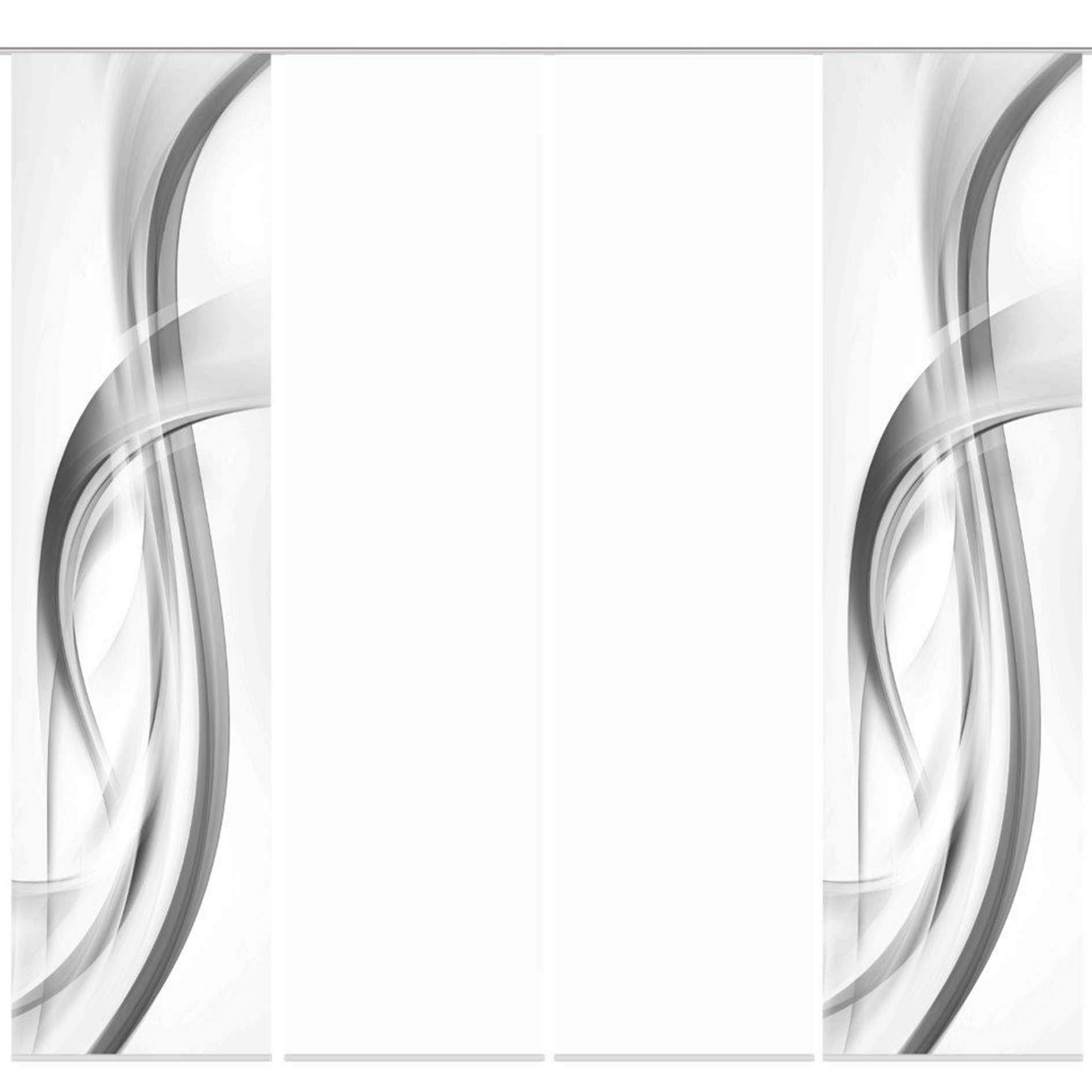 4-teiliges Schiebevorhang-Set FALA - grau - je 60x245 cm