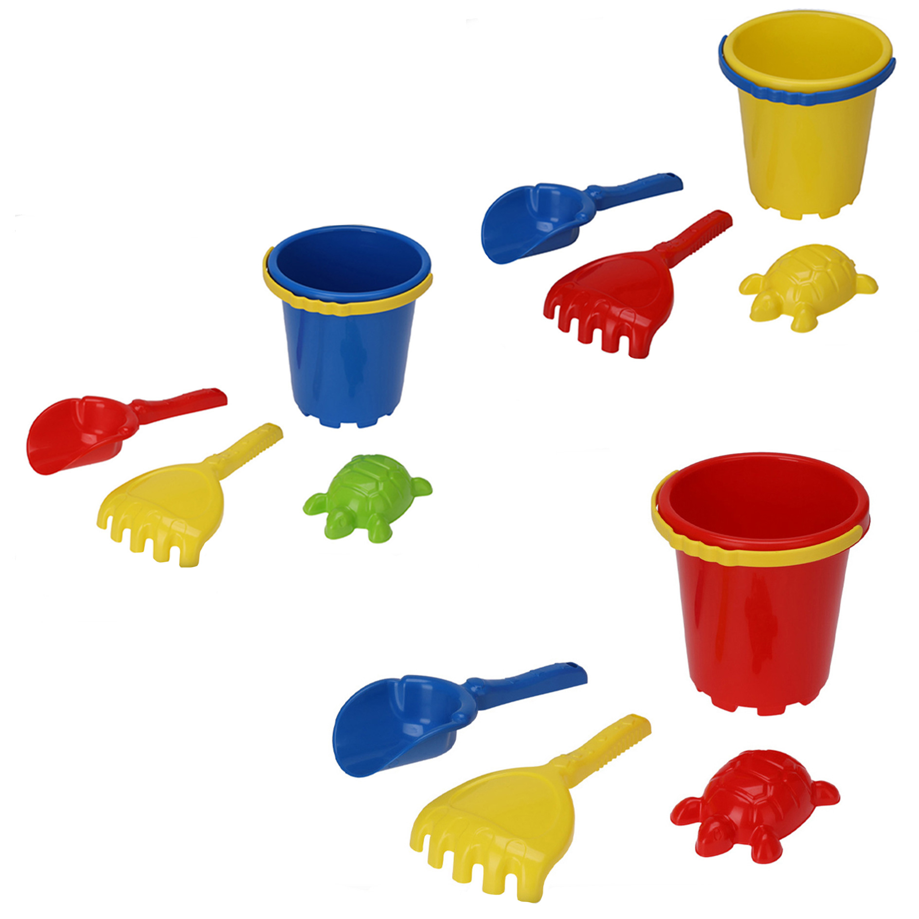 4-teiliges Strandspielzeug - multicolor - sortiert - Eimer