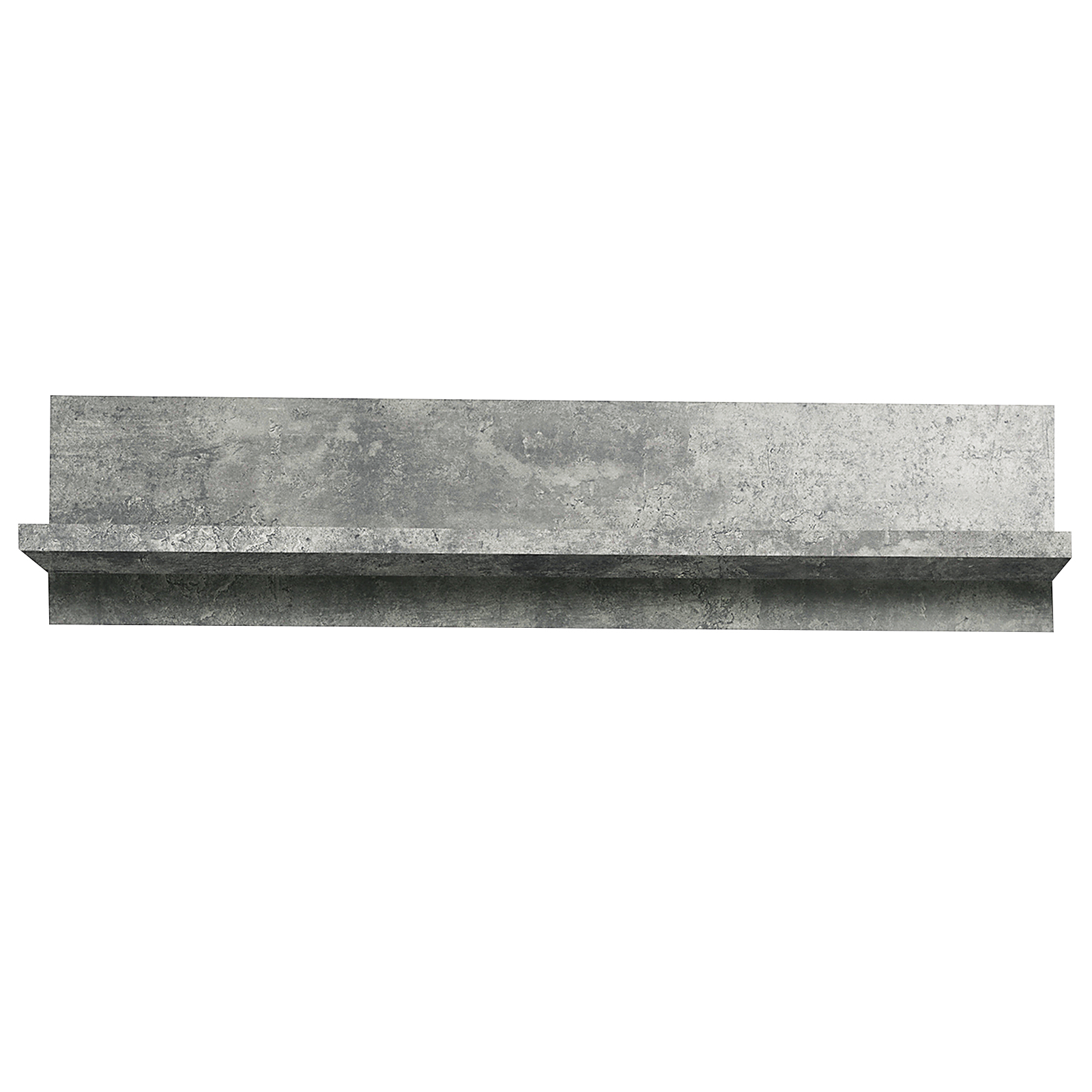 4-teiliges Wohnwand-Set - Beton-Optik-weiß - variabel stellbar