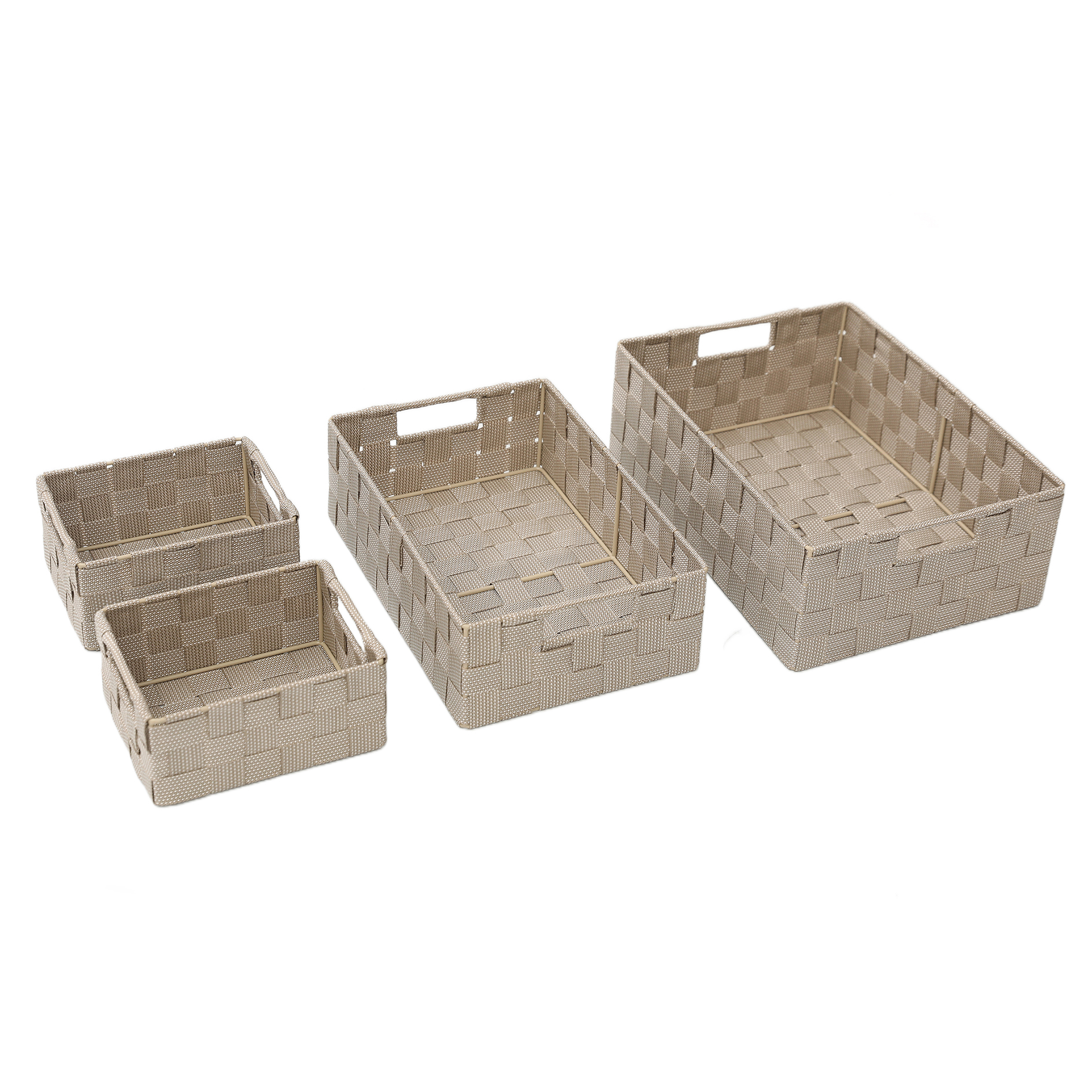 4er-Set Aufbewahrungsboxen - beige