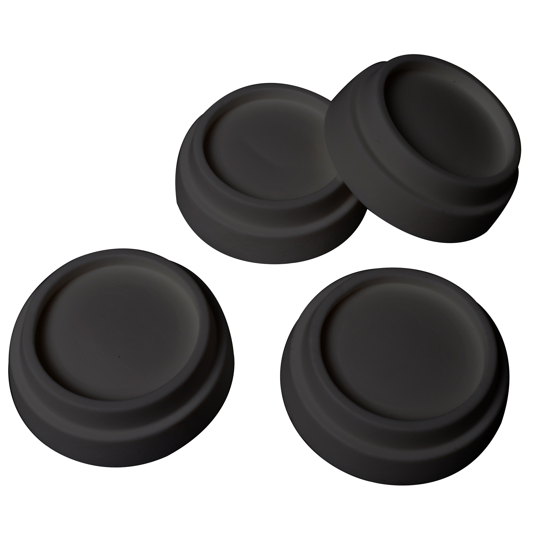 4er-Pack Vibrationsdämpfer-Füße Für Waschmaschine & Trockner – Rutschfeste Gummipuffer, Schwarz, Ø 64,5 Mm, Höhe 22,7 Mm – Reduziert Lärm & Wandern