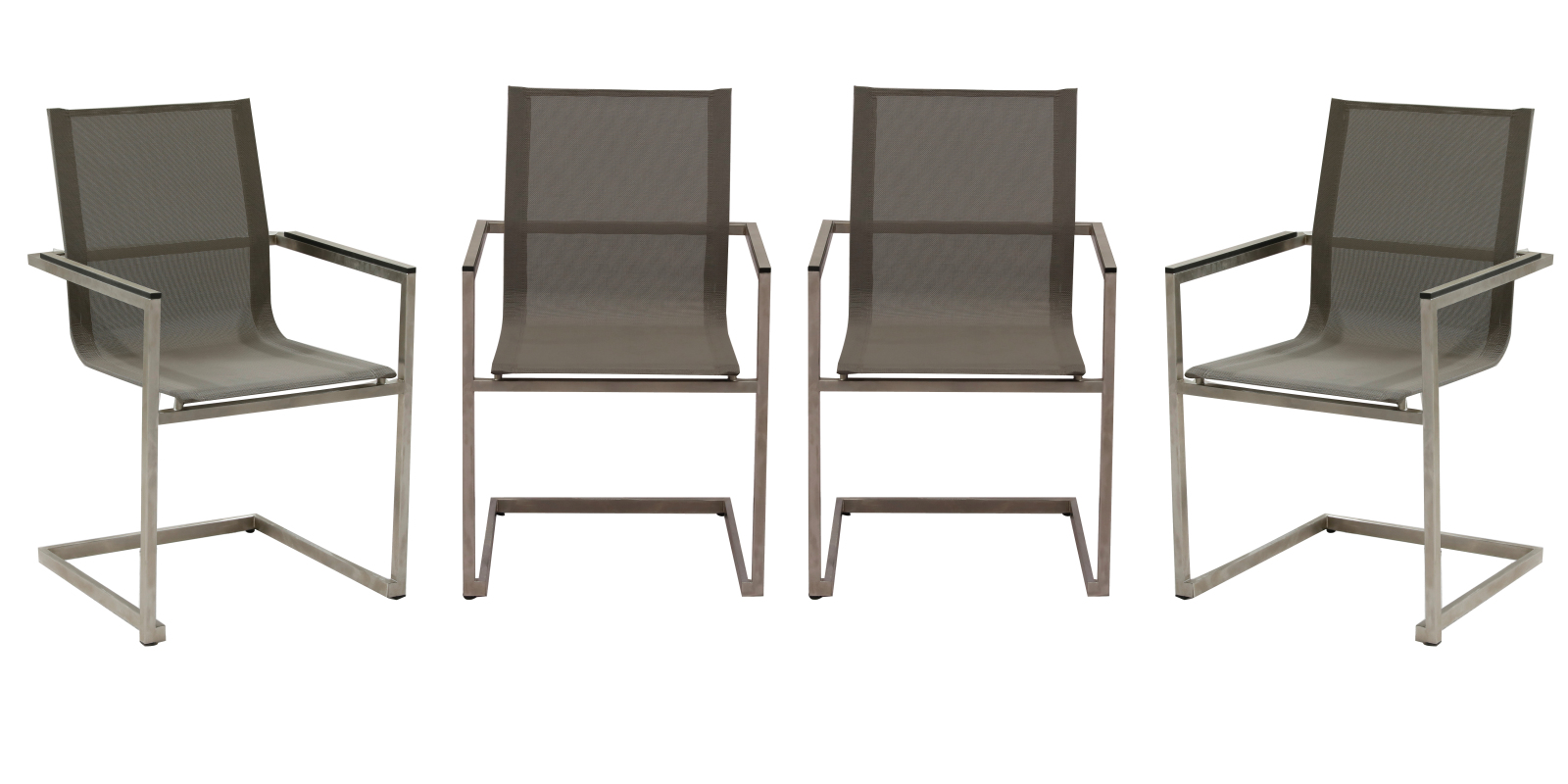 4er-Set Gartenstühle SIENNA - taupe
