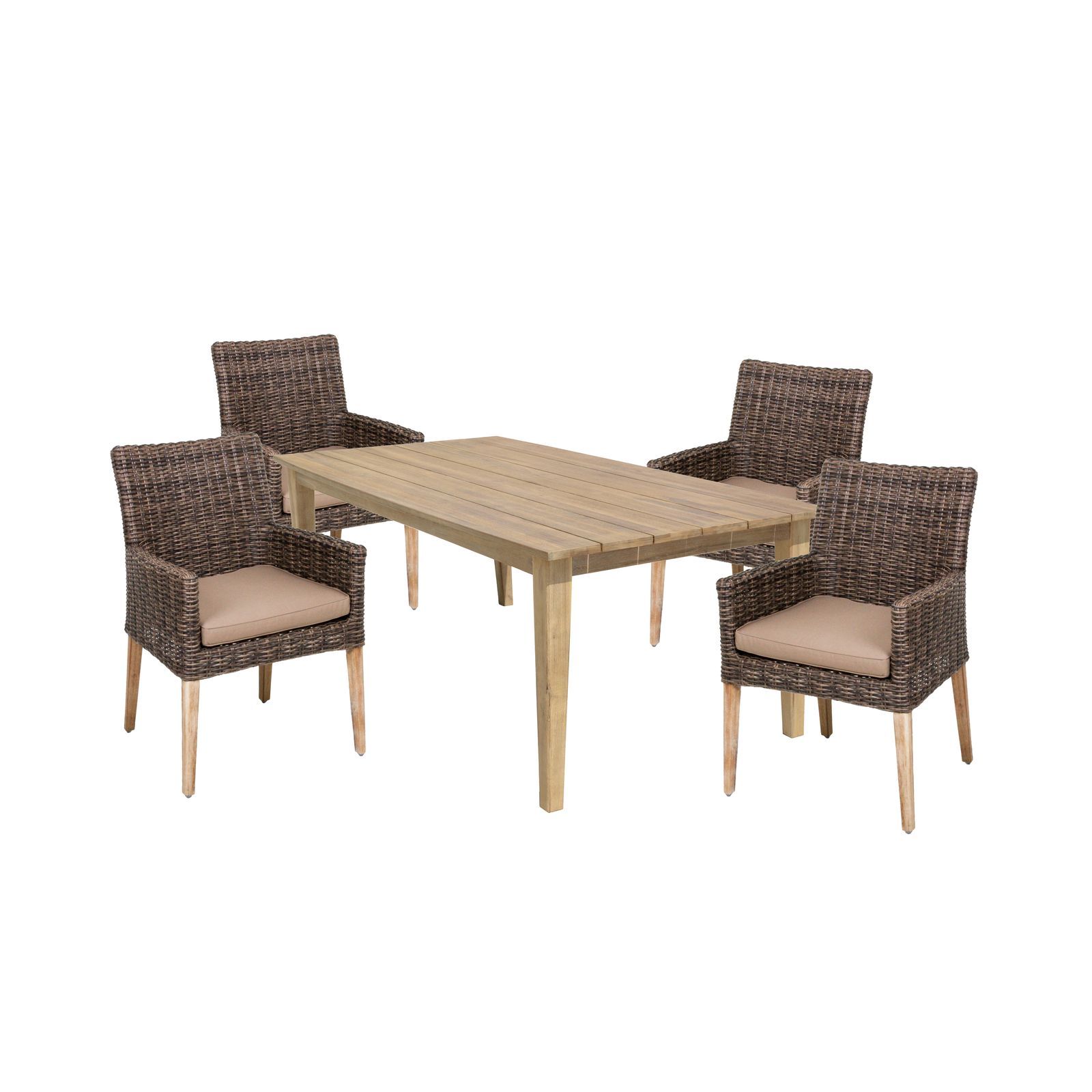 5-teilige Lounge-Sitzgruppe NORVELL - rechteckiger Tisch