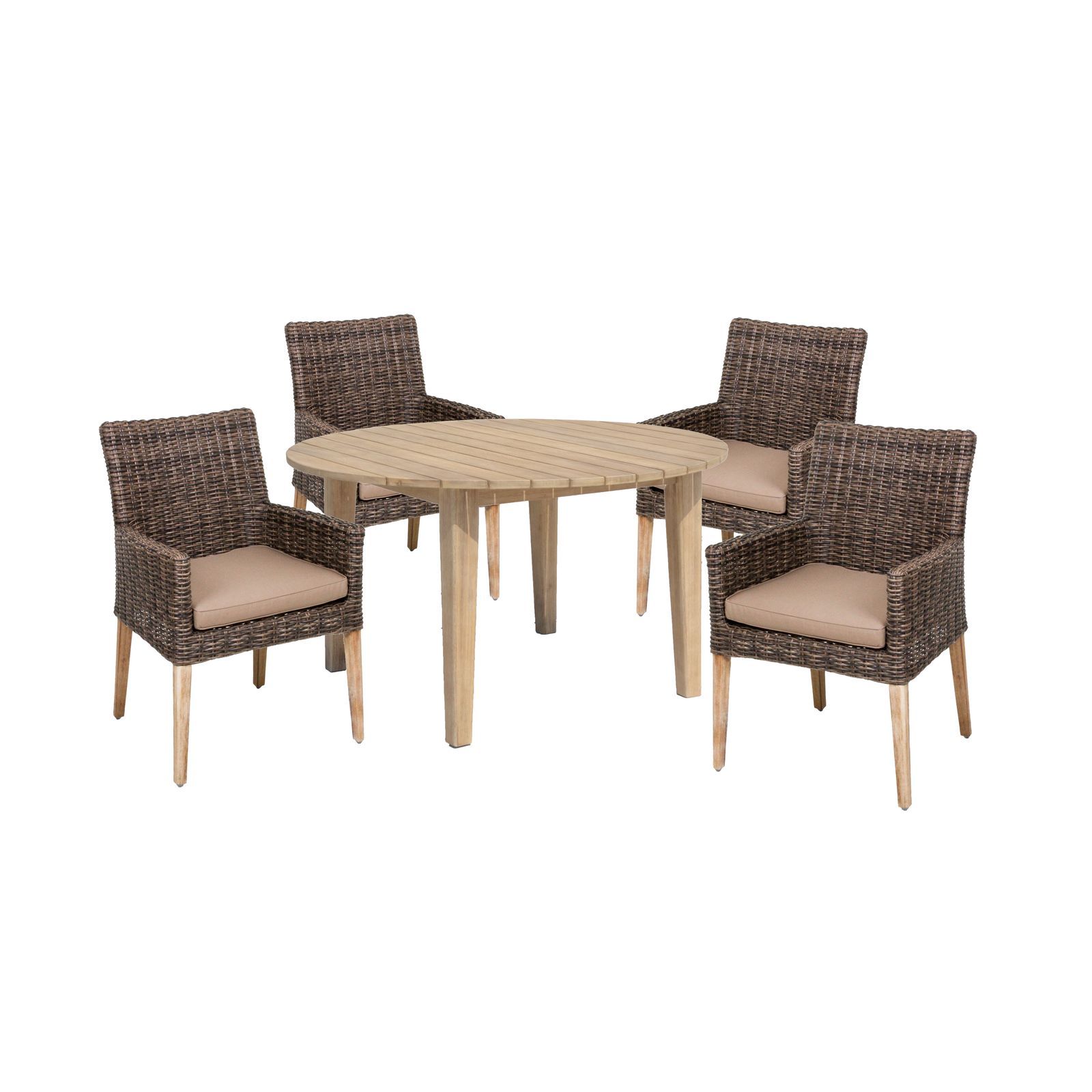 5-teilige Lounge-Sitzgruppe NORVELL - runder Tisch