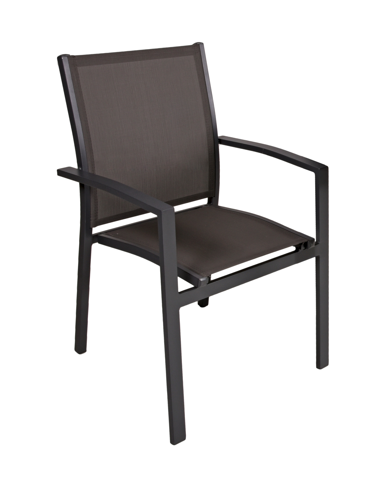 5-teilige Tischgruppe DAVINA 05 - naturbraun-anthrazit - Teak - Aluminium