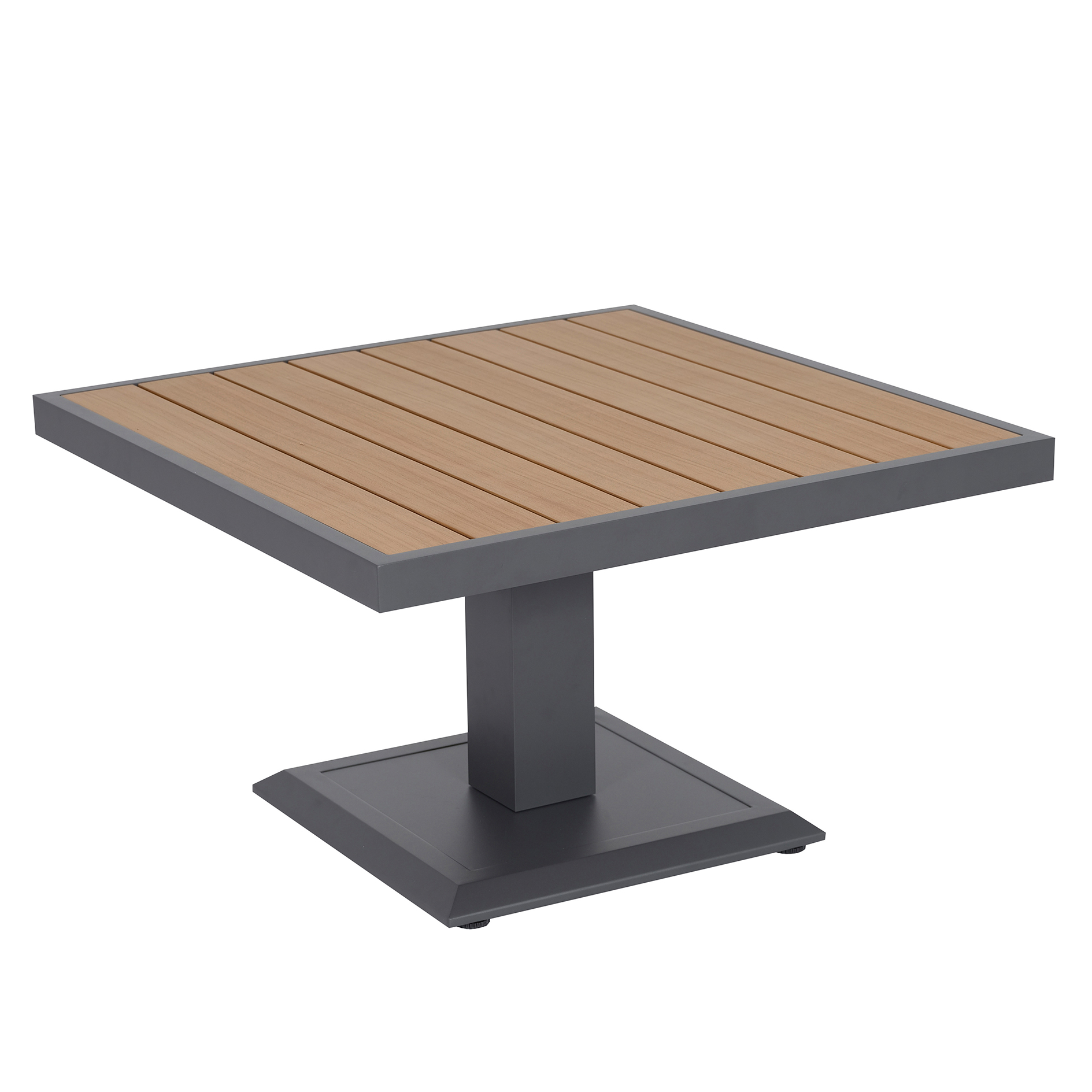 5-teiliges Gartenlounge-Set - grau - mit Lifttisch und Polster