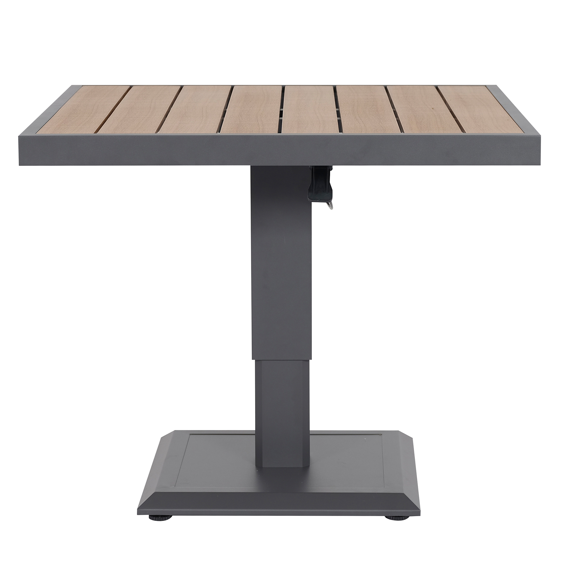 5-teiliges Gartenlounge-Set - grau - mit Lifttisch und Polster