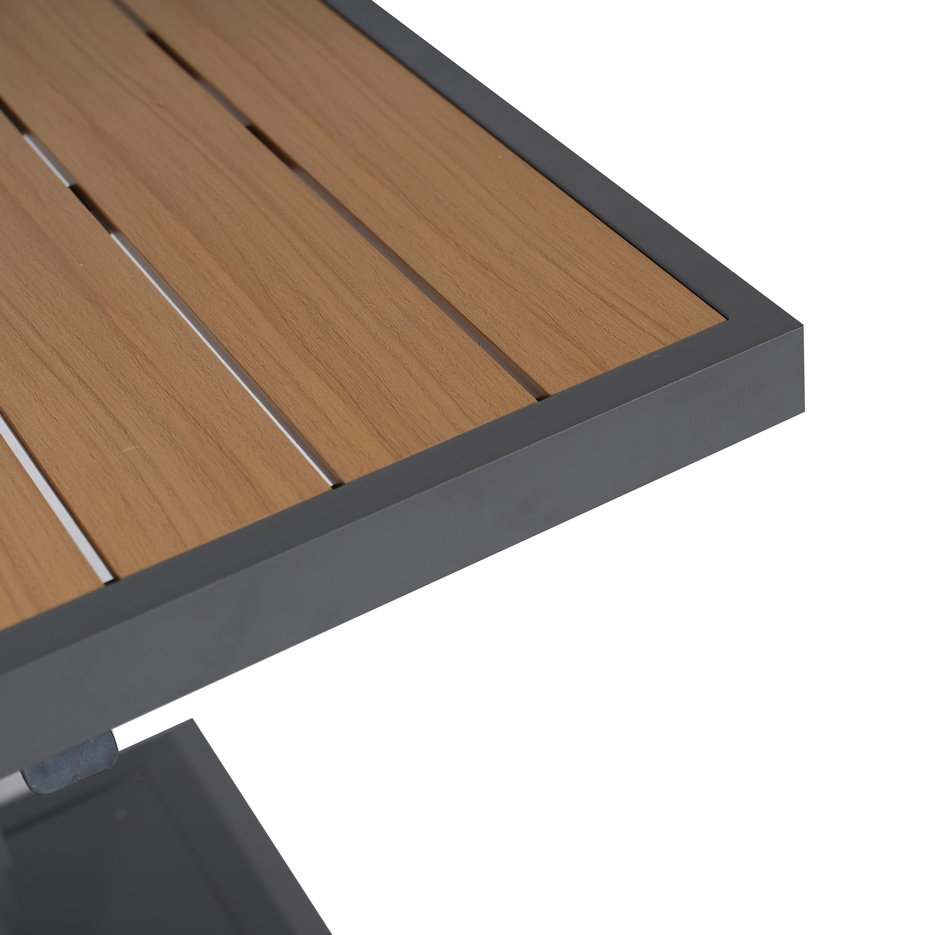 5-teiliges Gartenlounge-Set - grau - mit Lifttisch und Polster