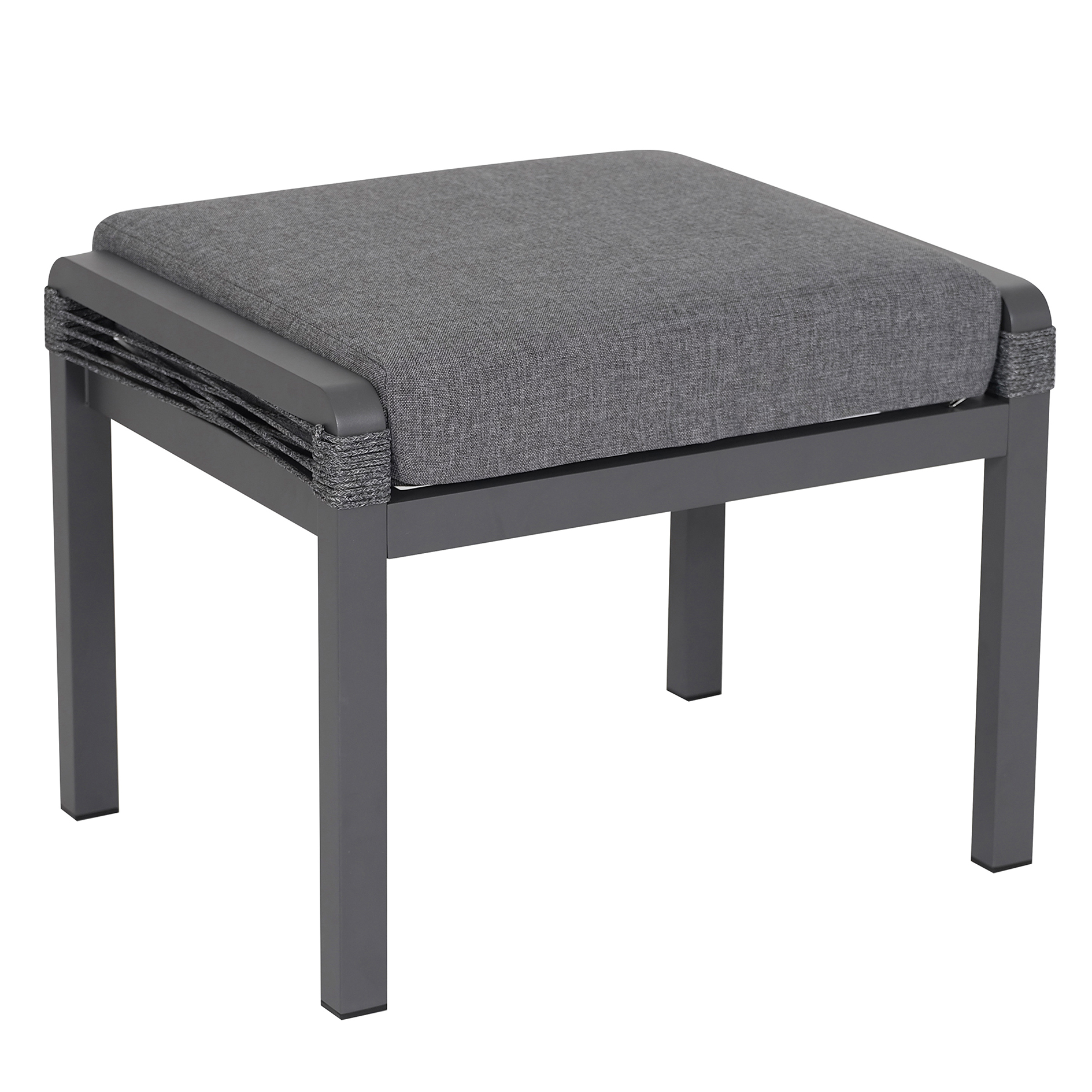 5-teiliges Gartenlounge-Set - grau - mit Lifttisch und Polster