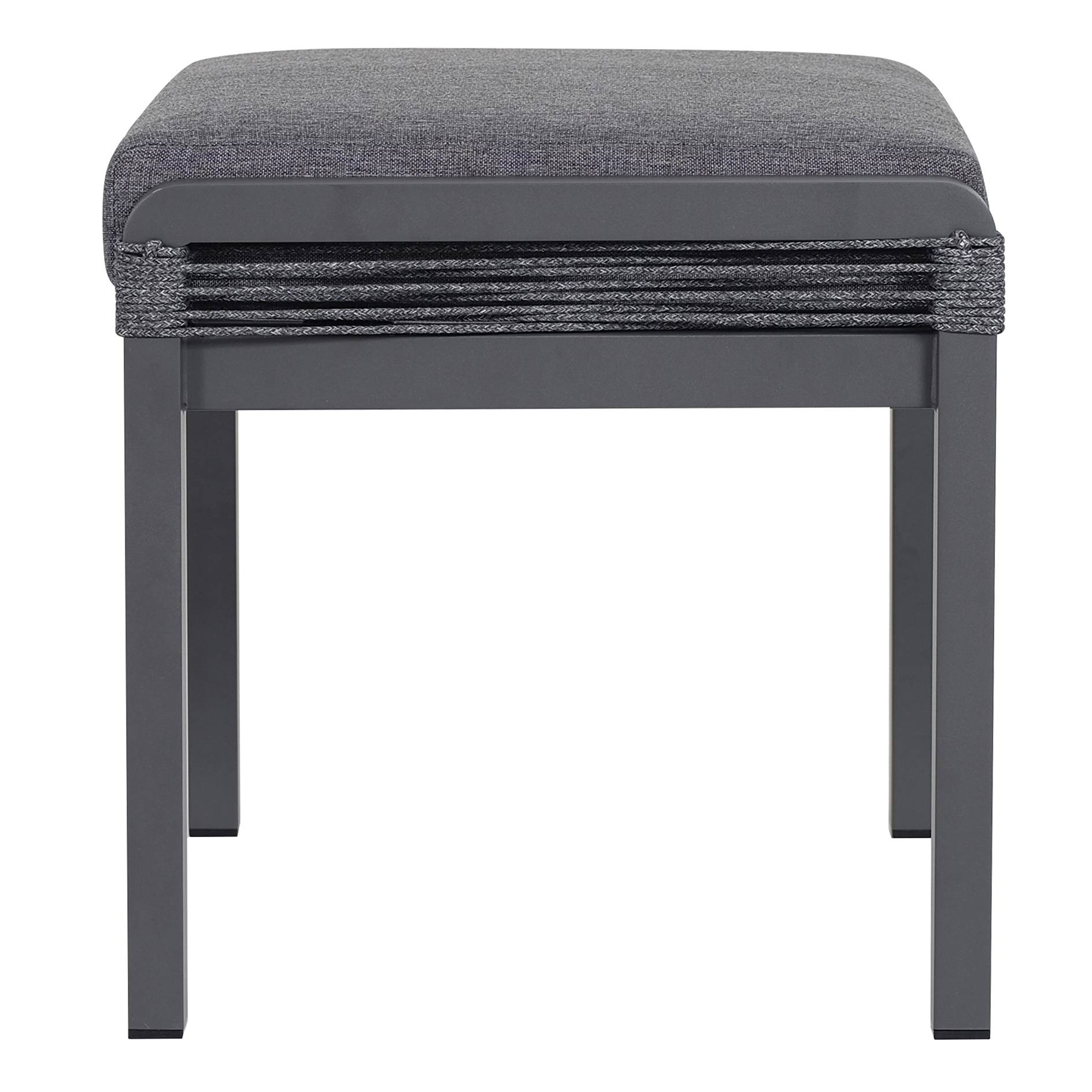 5-teiliges Gartenlounge-Set - grau - mit Lifttisch und Polster