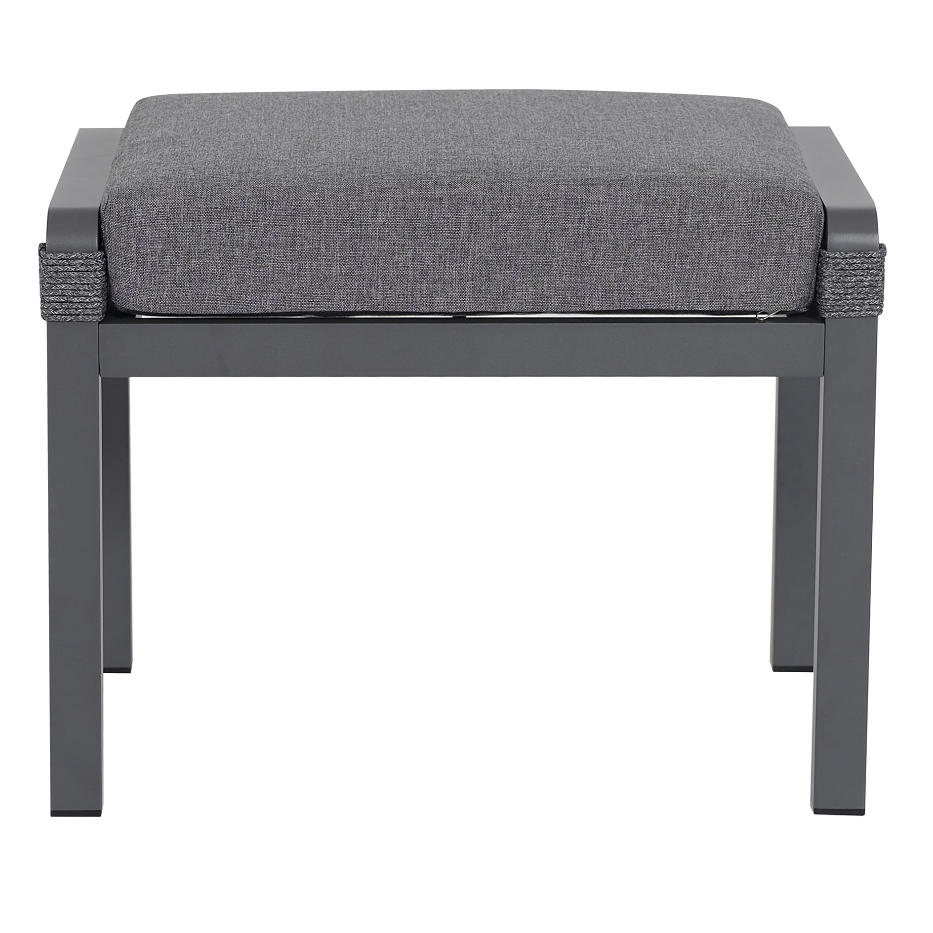 5-teiliges Gartenlounge-Set - grau - mit Lifttisch und Polster
