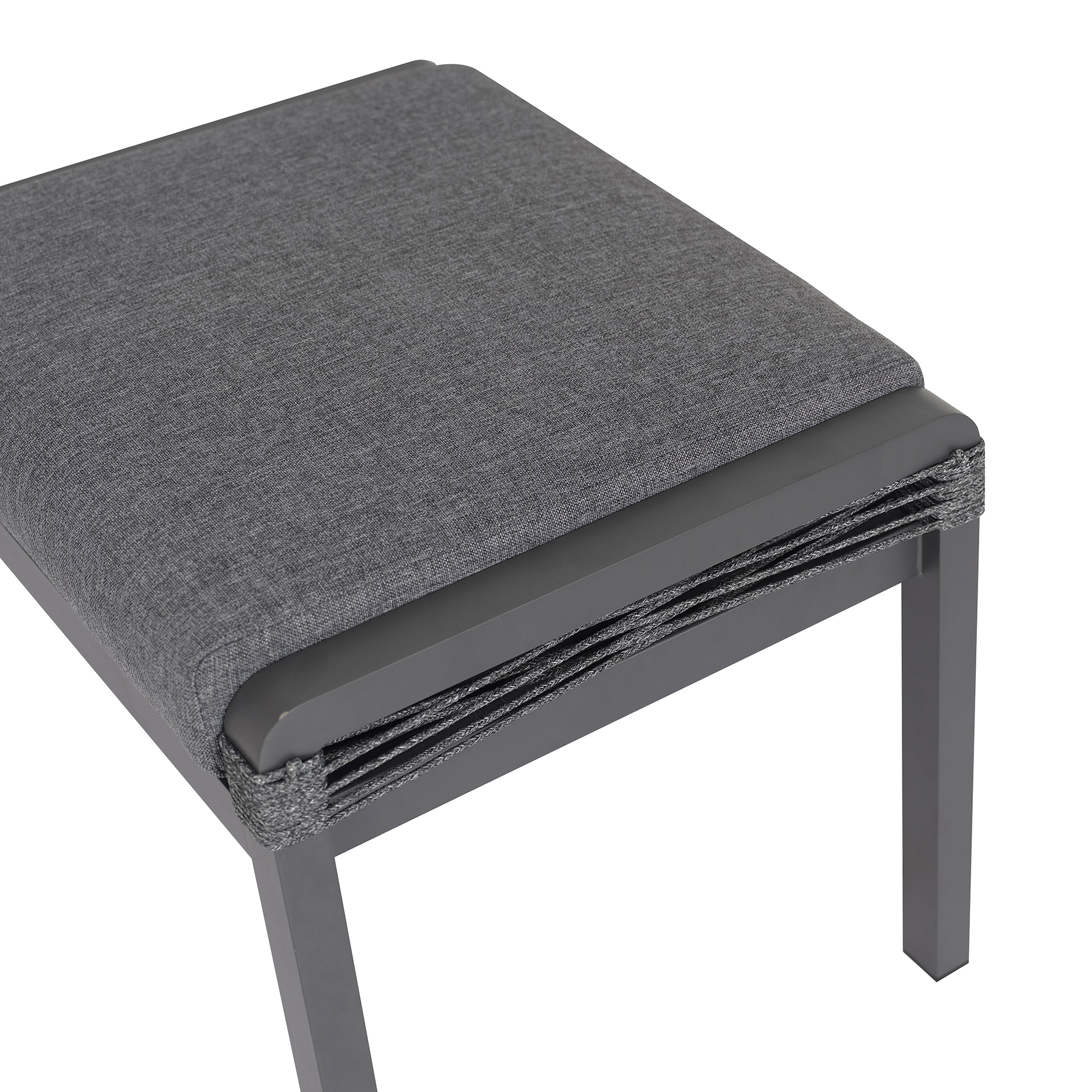 5-teiliges Gartenlounge-Set - grau - mit Lifttisch und Polster