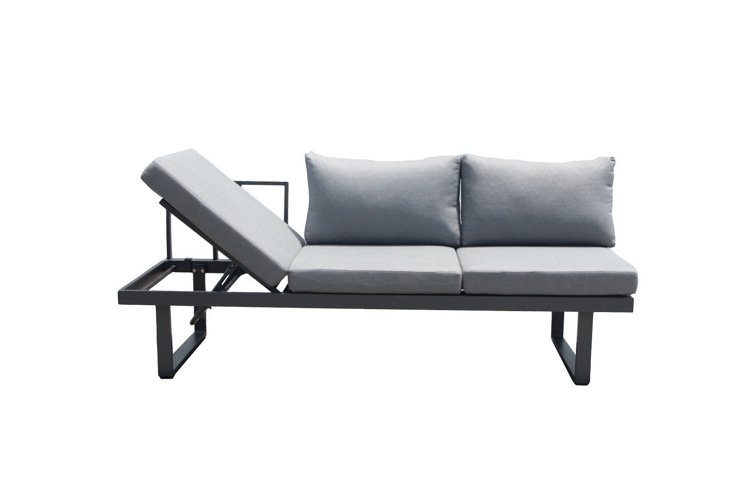 5-teiliges Gartenmöbel-Set - anthrazit-silbergrau - Tisch 200x100 cm 
