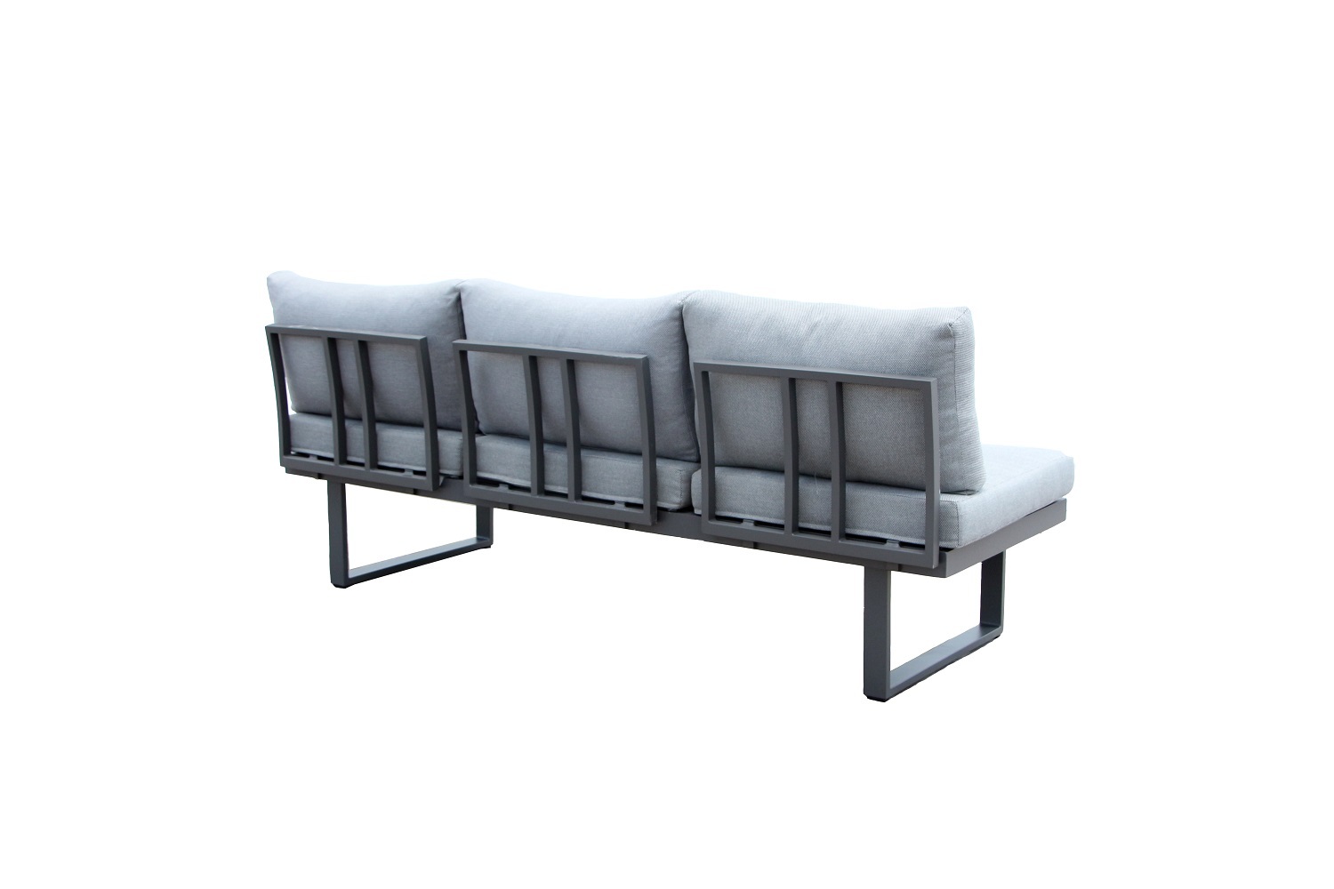 5-teiliges Gartenmöbel-Set - anthrazit-silbergrau - Tisch 200x100 cm 