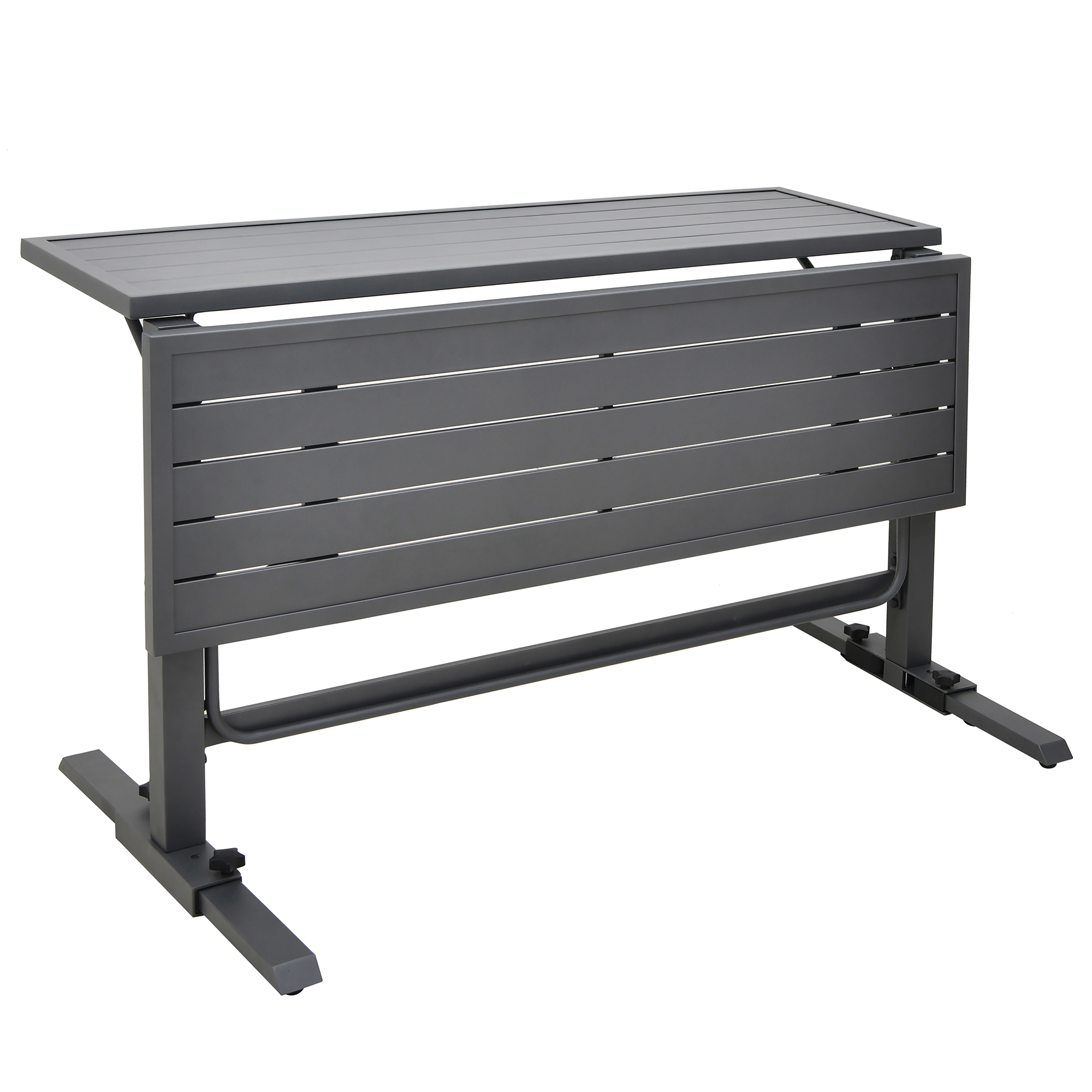 5-teiliges Gartenmöbel-Set - grau - klappbar