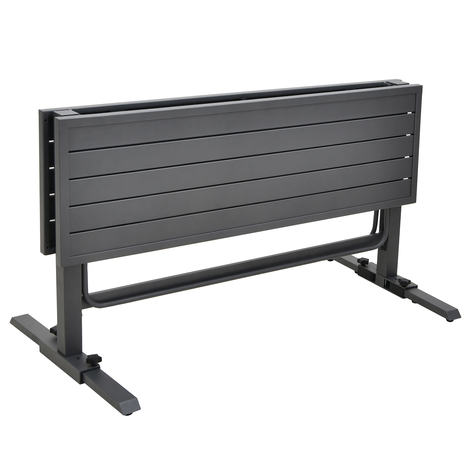 5-teiliges Gartenmöbel-Set - grau - klappbar