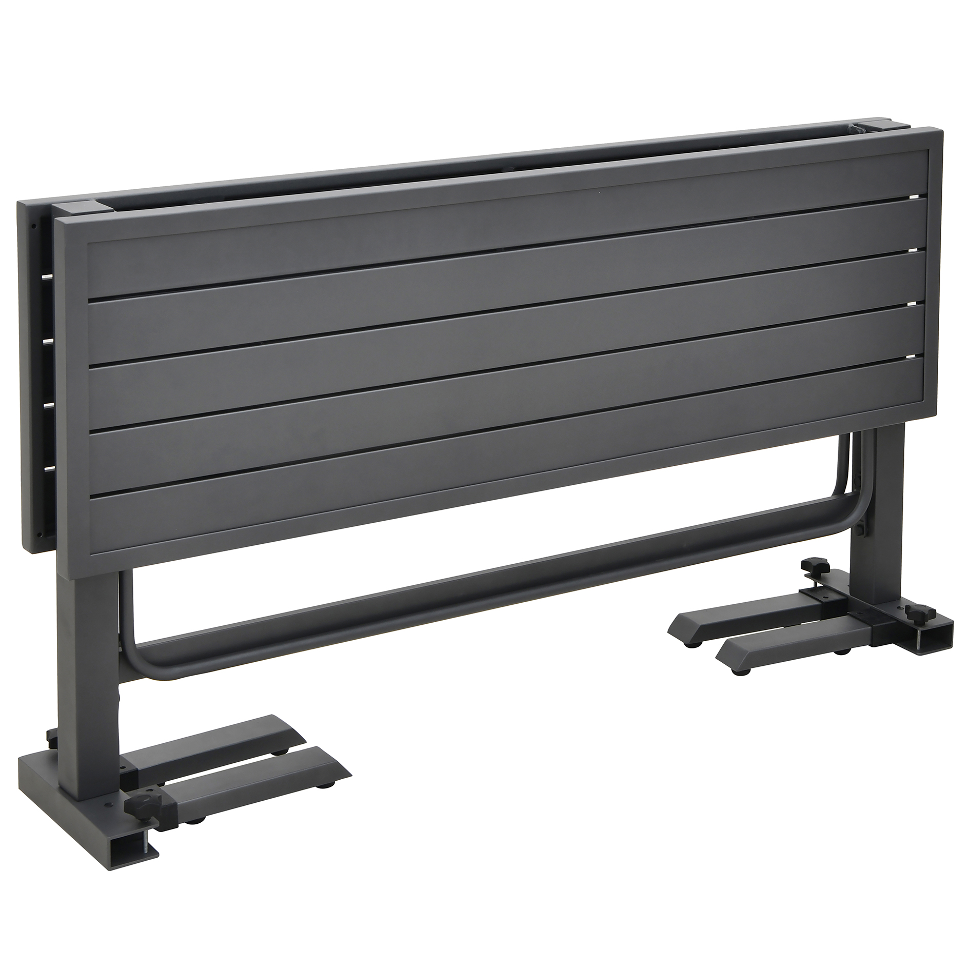5-teiliges Gartenmöbel-Set - grau - klappbar
