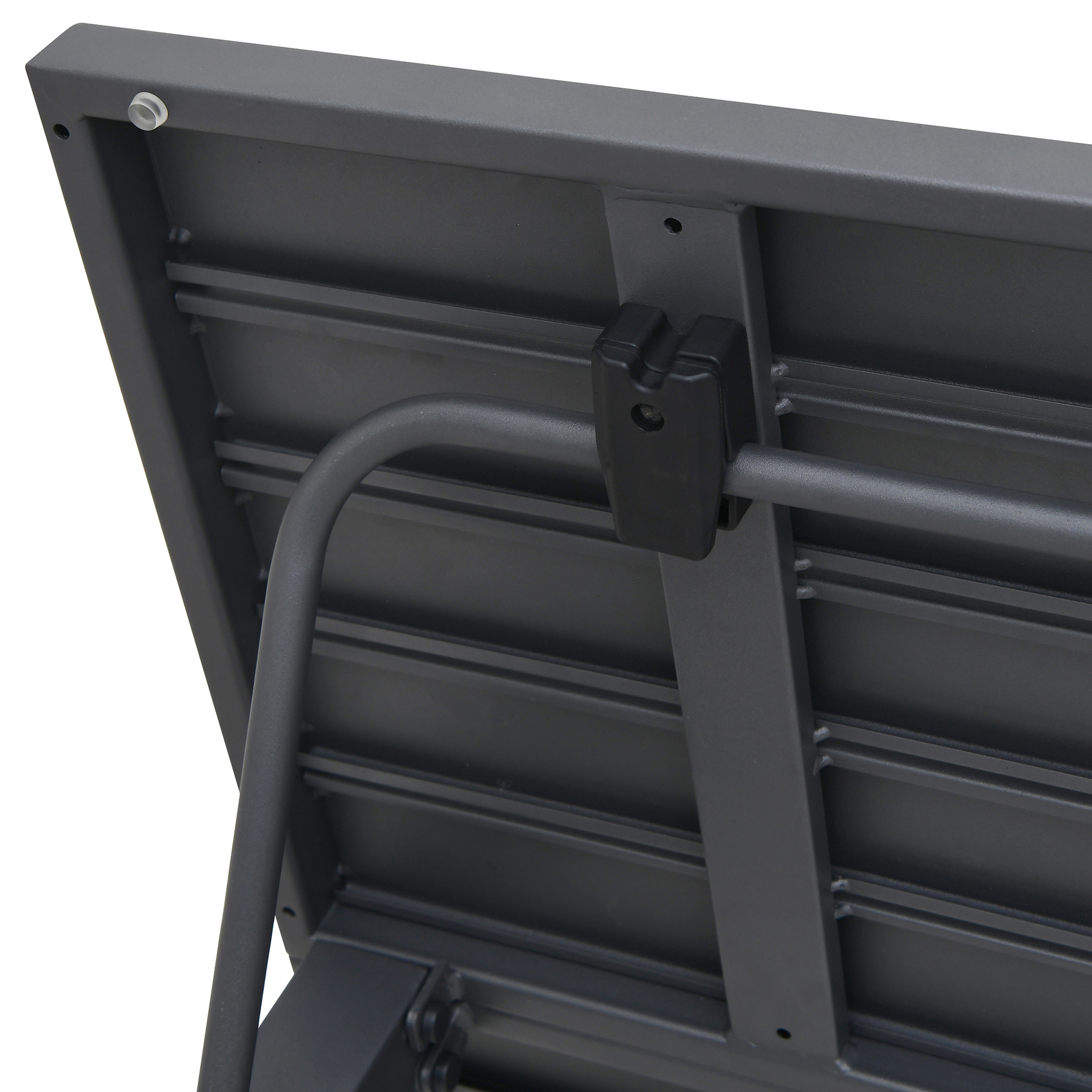 5-teiliges Gartenmöbel-Set - grau - klappbar