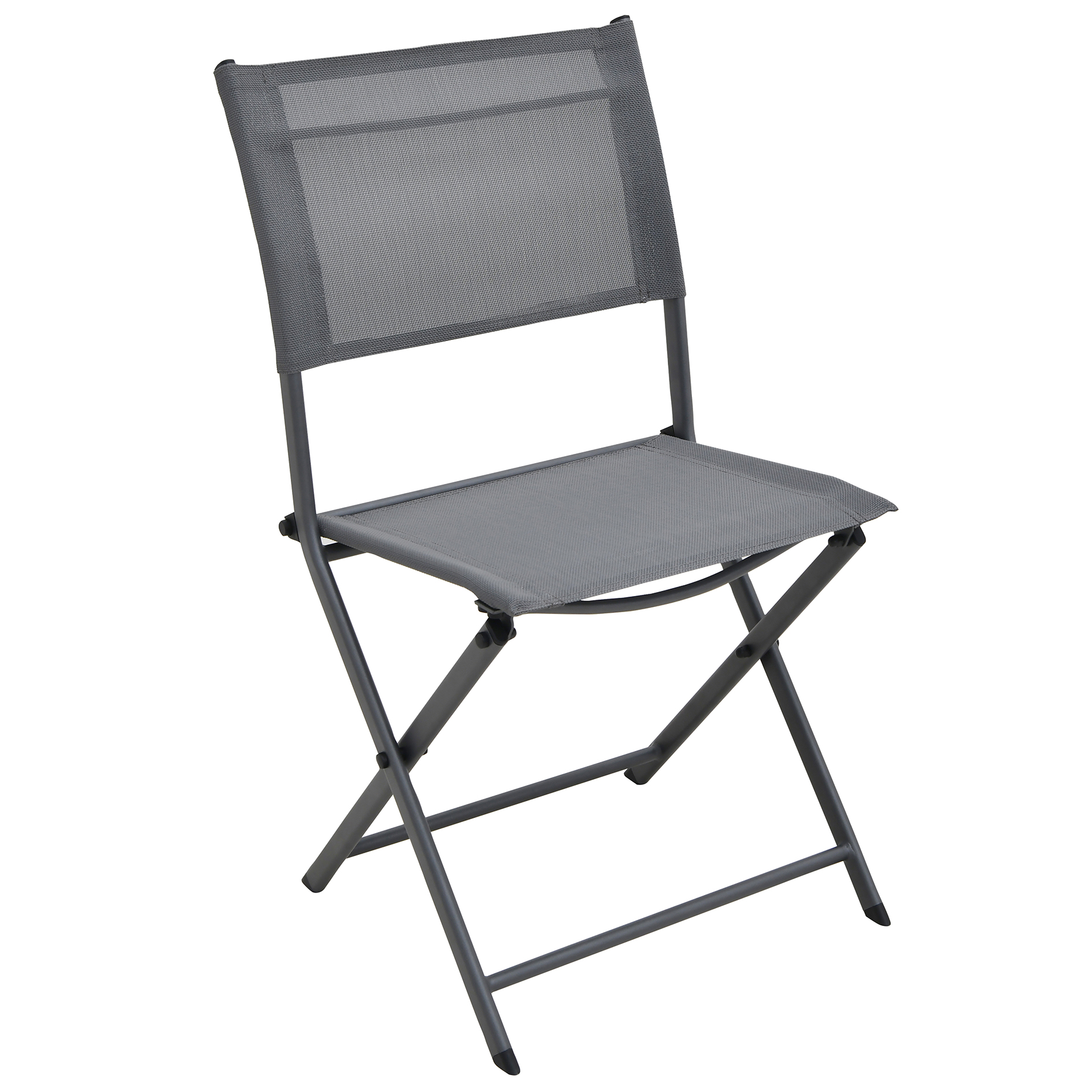 5-teiliges Gartenmöbel-Set - grau - klappbar