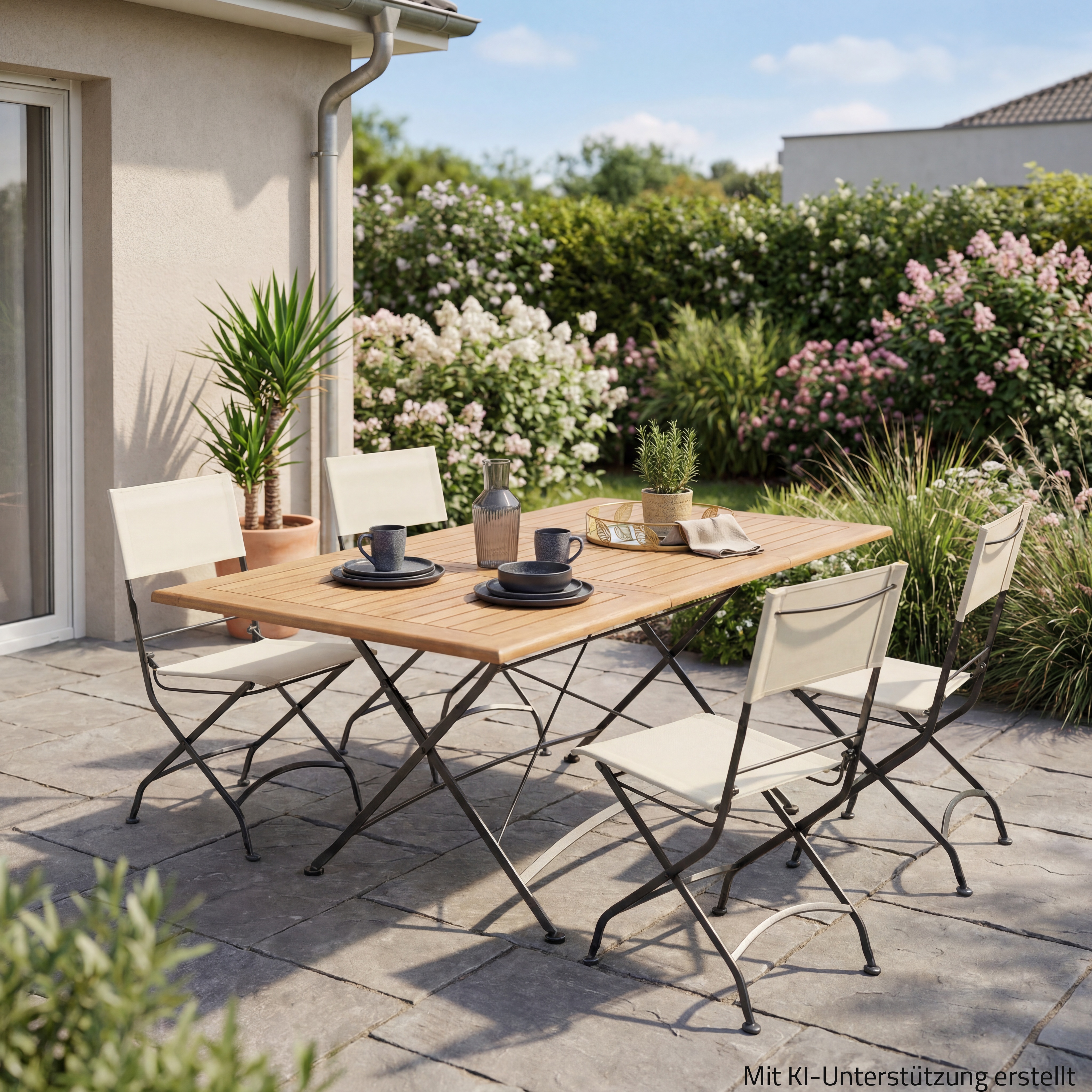 5-teiliges Gartenmöbel-Set TRIEST - 100/150x90 cm