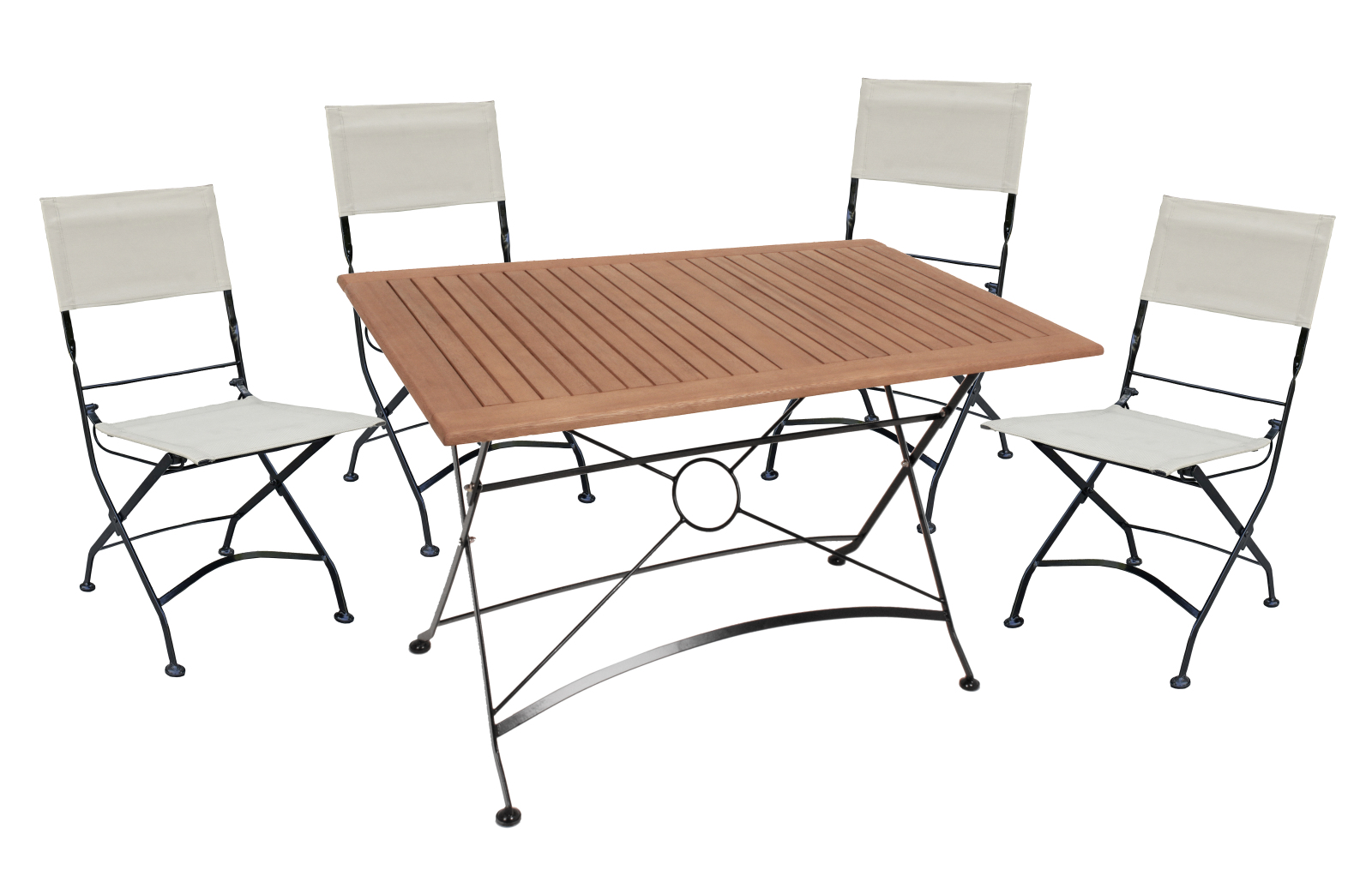 5-teiliges Gartenmöbel-Set TRIEST - 120x80 cm