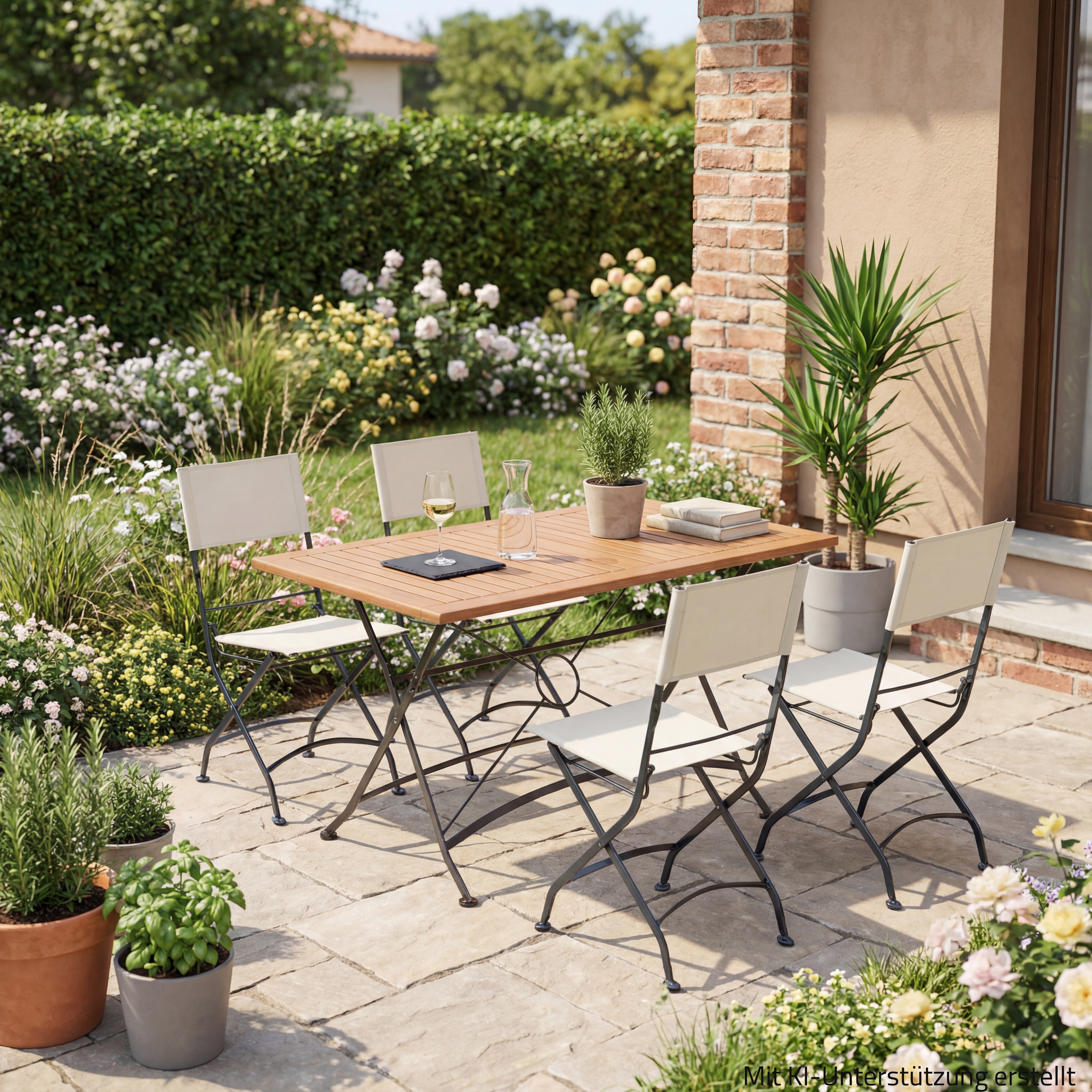 5-teiliges Gartenmöbel-Set TRIEST - 120x80 cm