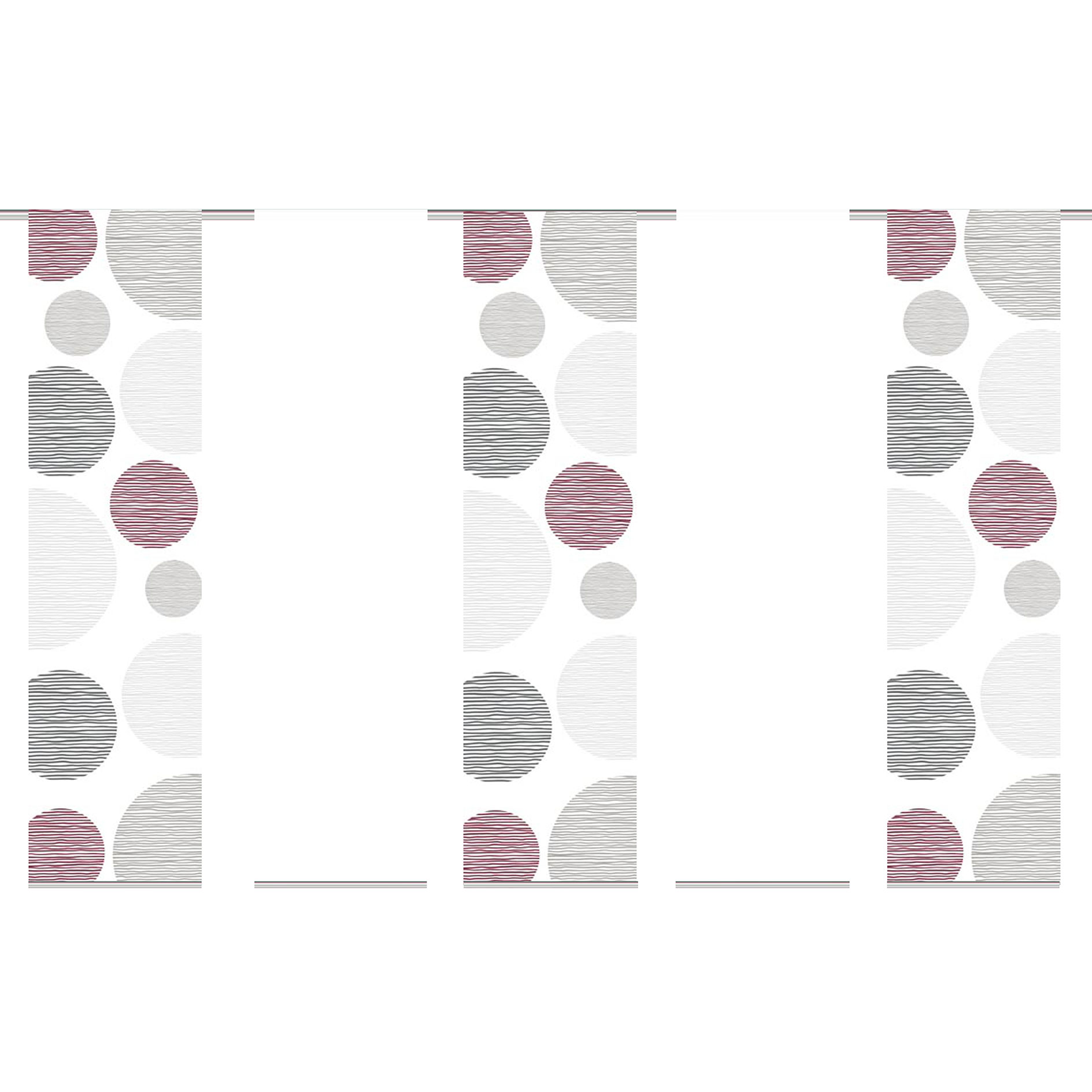 5-teiliges Schiebevorhang-Set BORDEN - bordeaux - je 60x245 cm